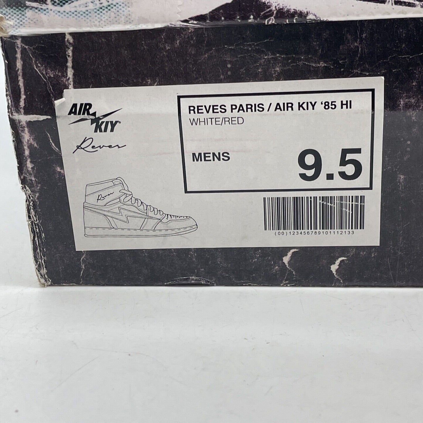 Size 9.5 -reeves paris air kiy Jordan 1 metallic red leather retro 1 of high 85