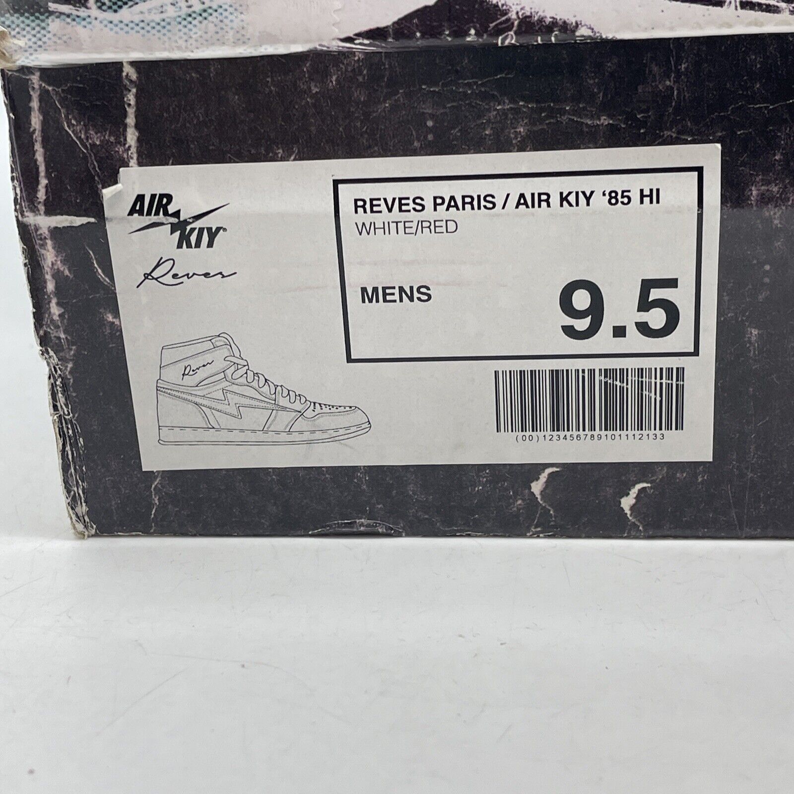 Size 9.5 -reeves paris air kiy Jordan 1 metallic red leather retro 1 of high 85