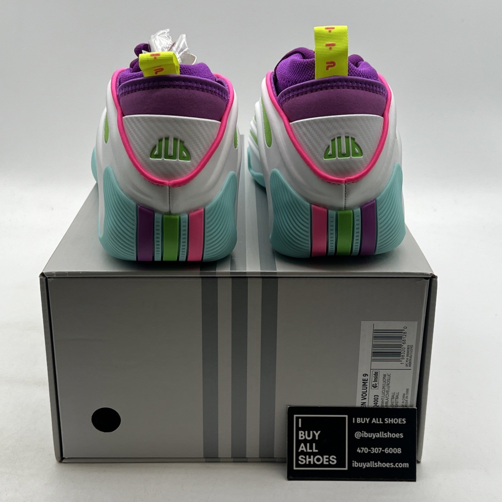Size 14 - adidas Jalen Williams x Harden Vol. 9 White Lucid Lime Pink (JQ4003)
