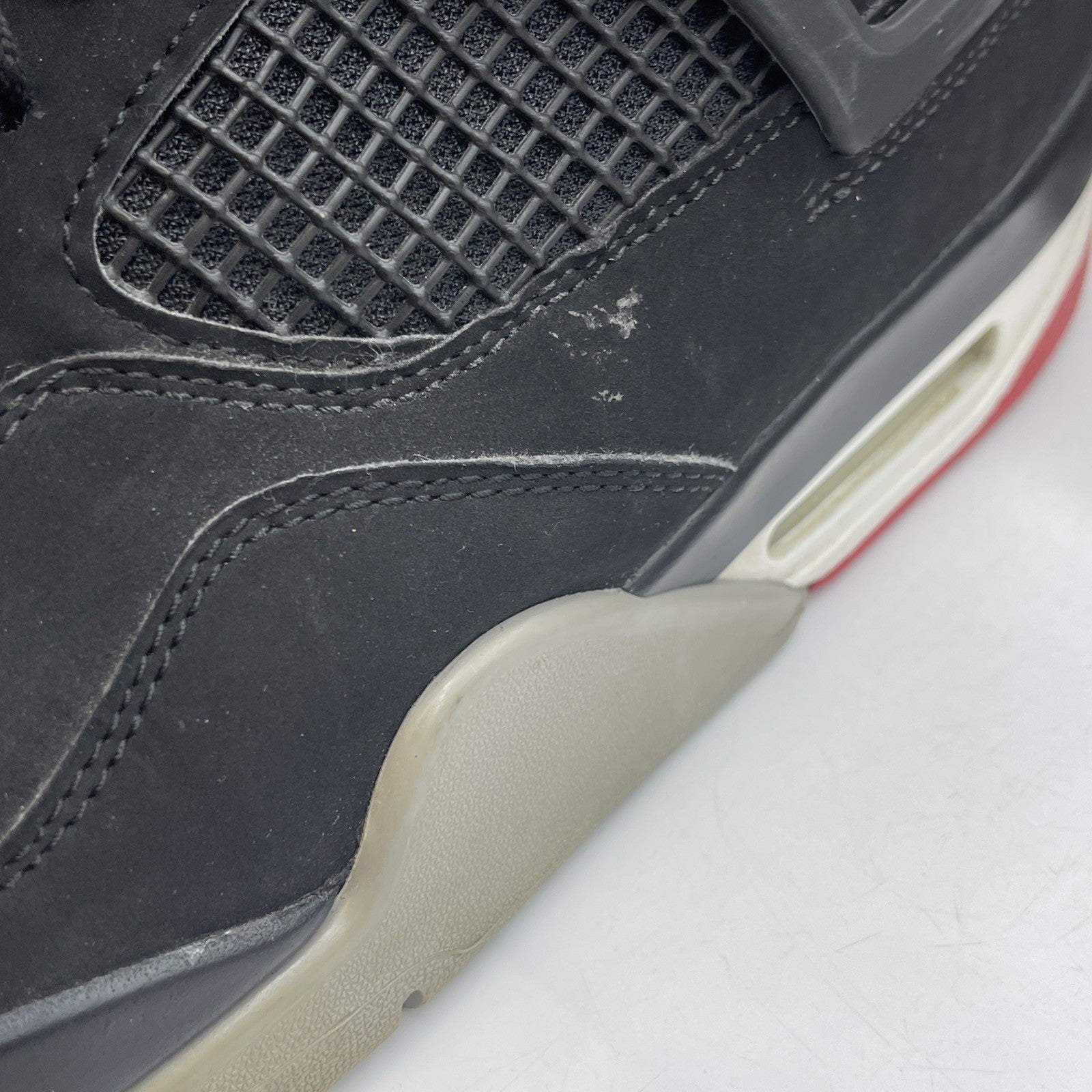 Size 12 - Jordan 4 Retro OG Mid Bred 2019 Black Grey Suede (308497-060)