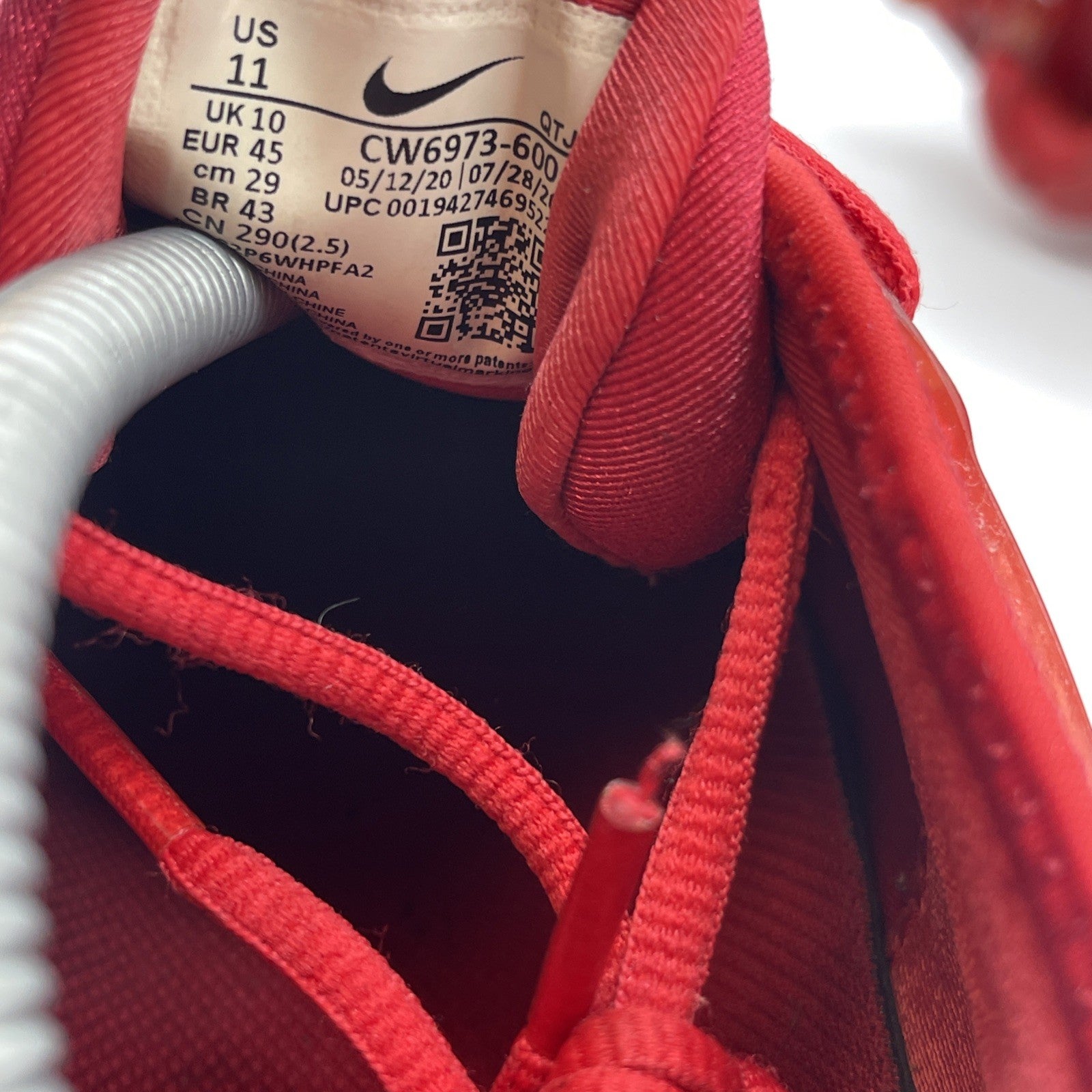 Size 11 - Nike Air VaporMax Plus Triple Red Suede Leather (CW6973-600)
