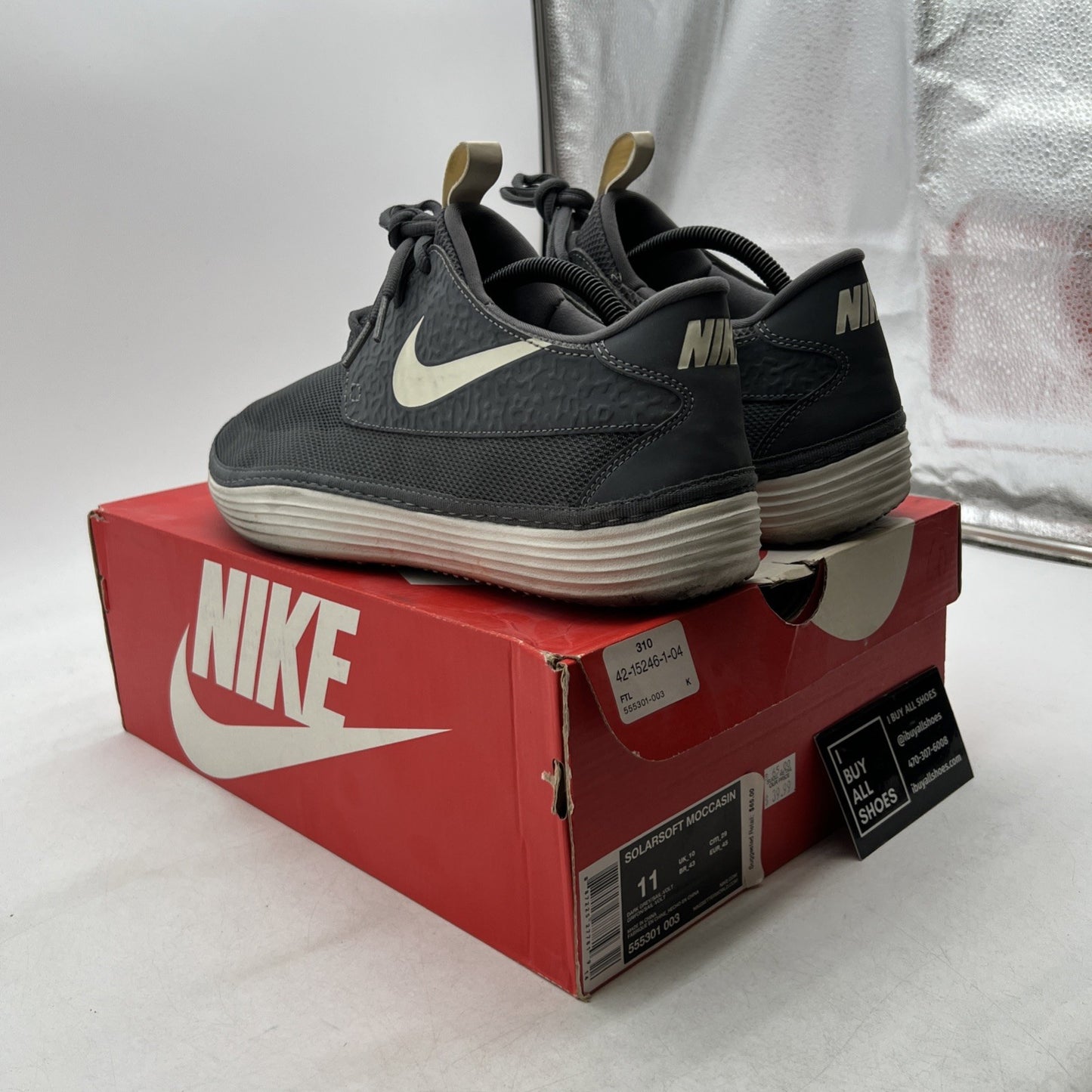 Size 11 - Nike Solarsoft Moccasin 2 Running Sneaker (555301-003)