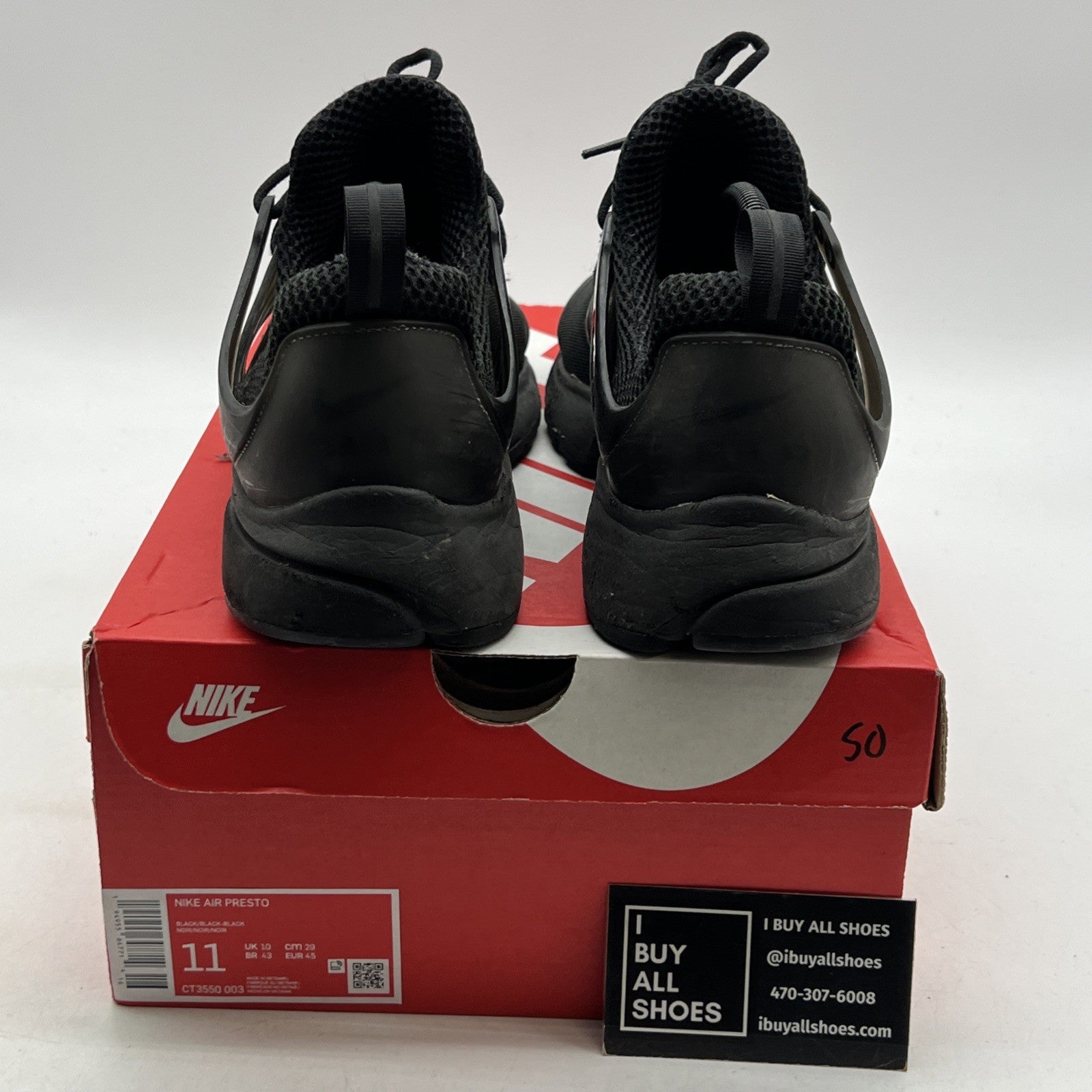 Size 11 - Nike Air Presto 2021 Triple Black (CT3550-003)