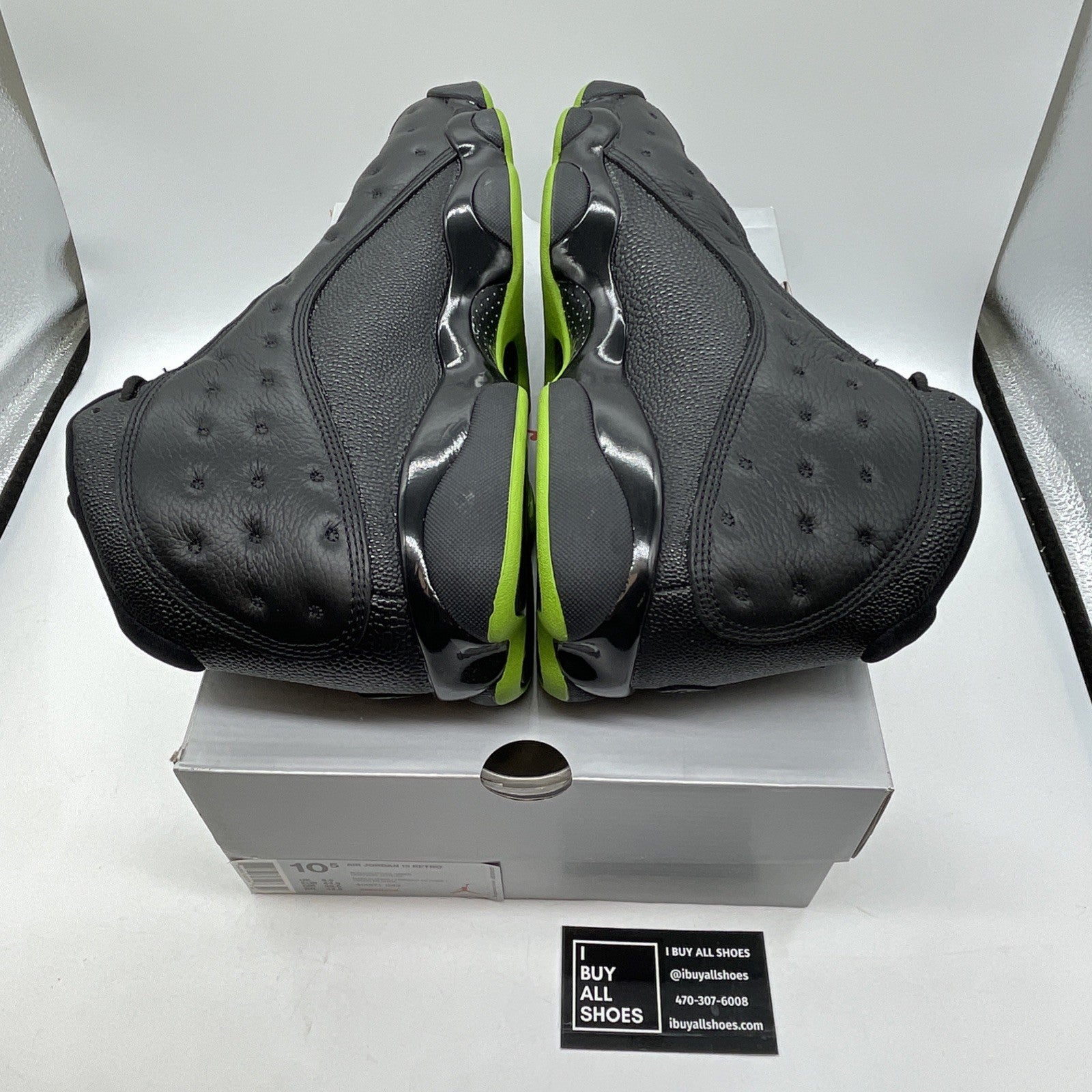 Size 10.5 - Air Jordan 13 Retro 2017 Altitude Black Leather (414571-042)