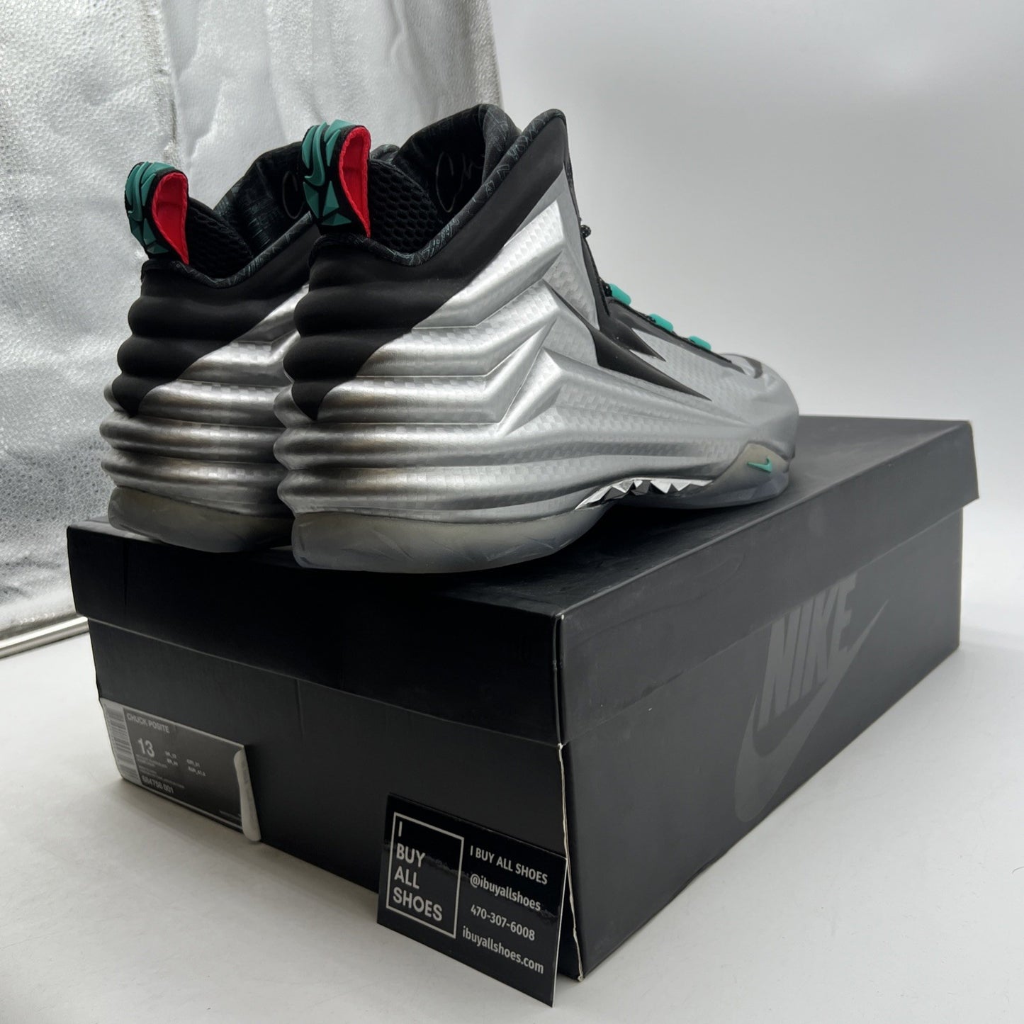 Size 13 - Nike Chuck Posite Metallic Silver (684758-001)