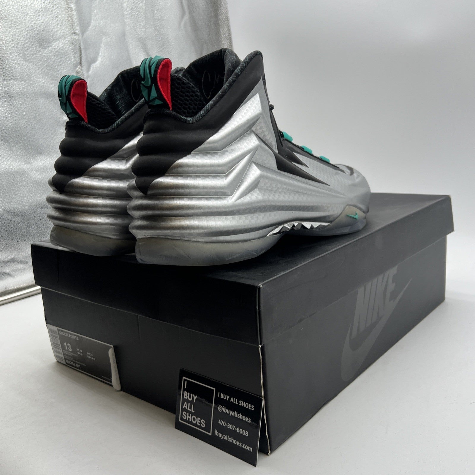 Size 13 - Nike Chuck Posite Metallic Silver (684758-001)