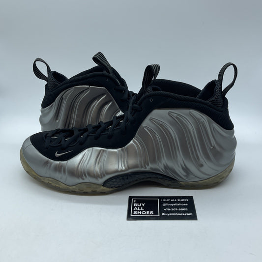 Size 13 - Nike Air Foamposite One Pewter Silver Black Suede Leather (314996-004)