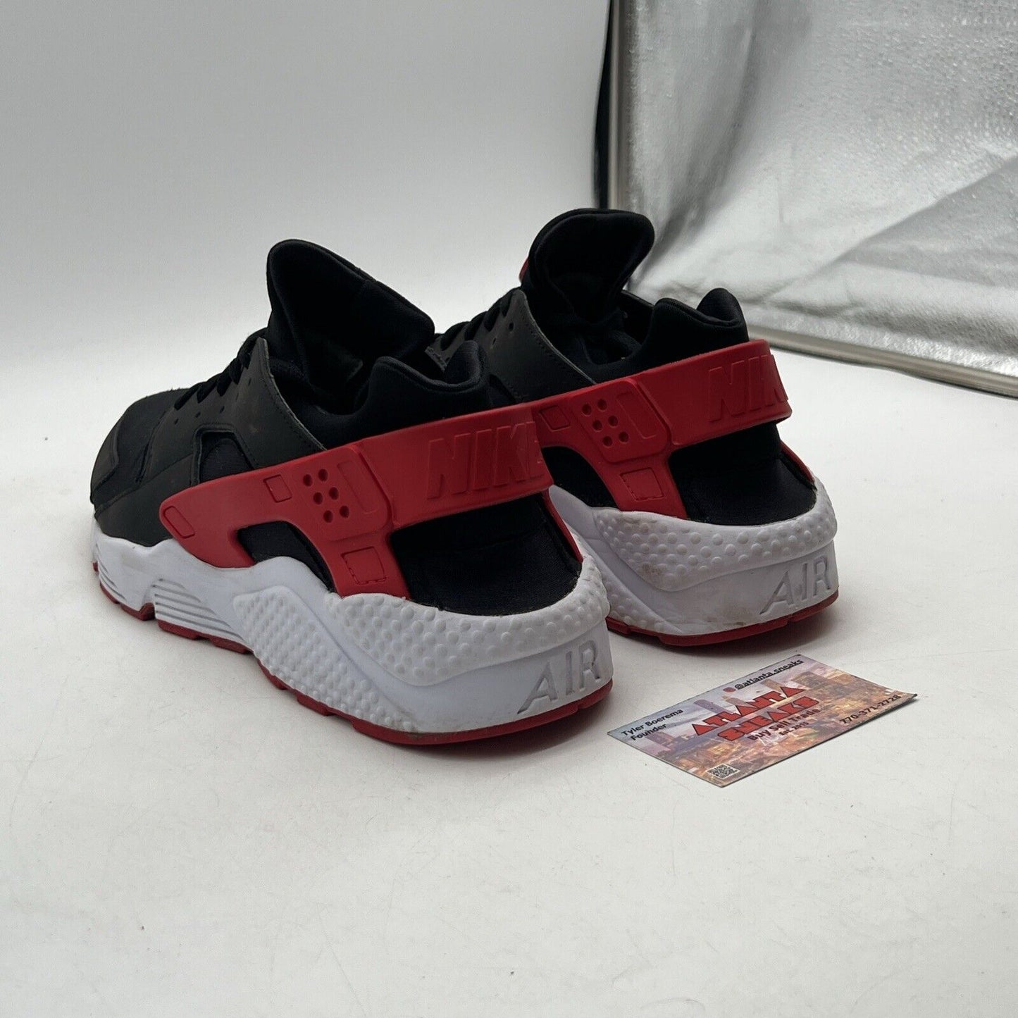 Size 12.5 - Nike Air Huarache Nike ID Black Red White (777330-972)