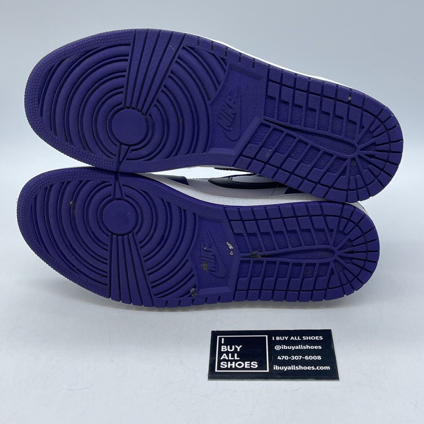 Size 8 - Air Jordan 1 Low Court Purple Black White Leather Suede (553558-500)