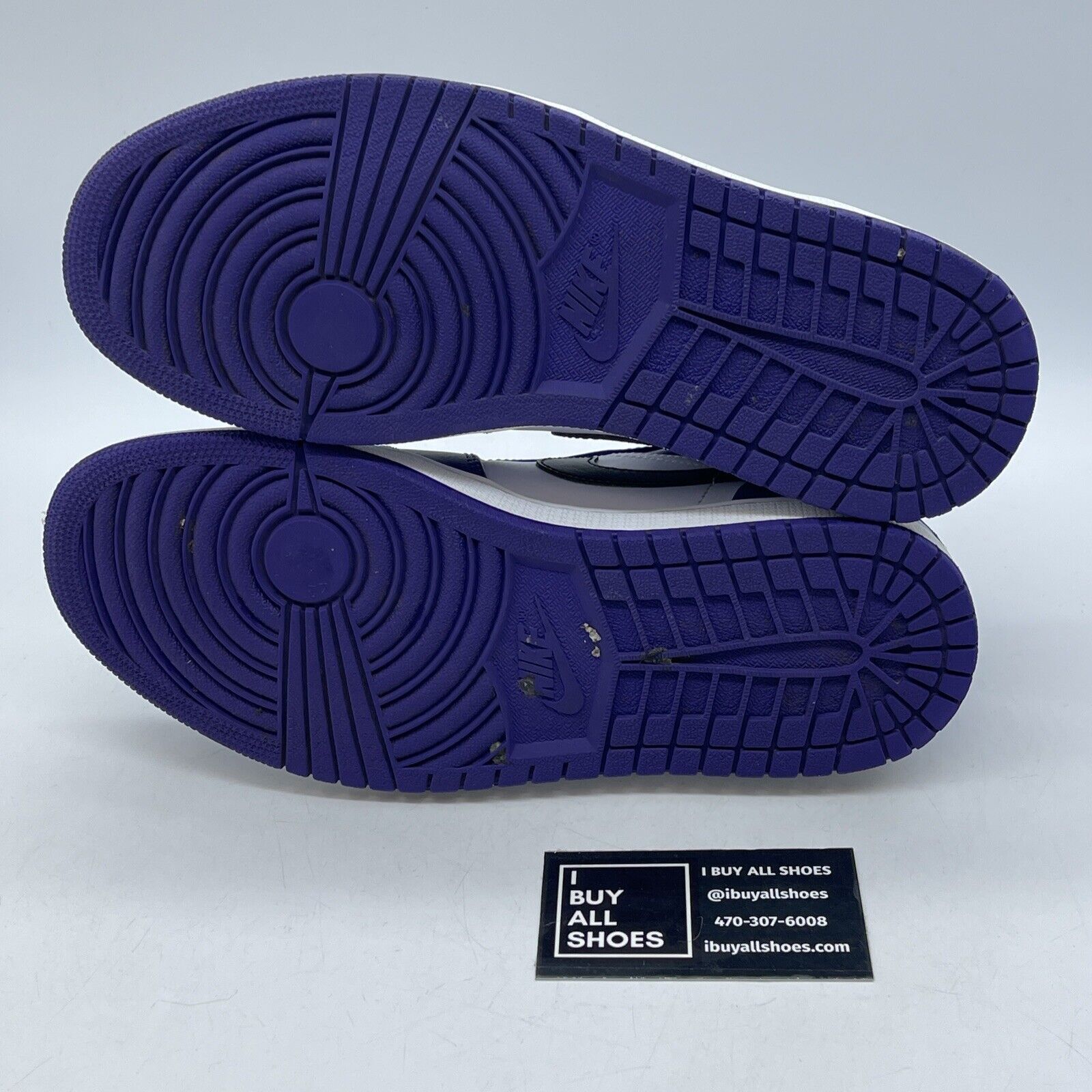 Size 8 - Air Jordan 1 Low Court Purple Black White Leather Suede (553558-500)