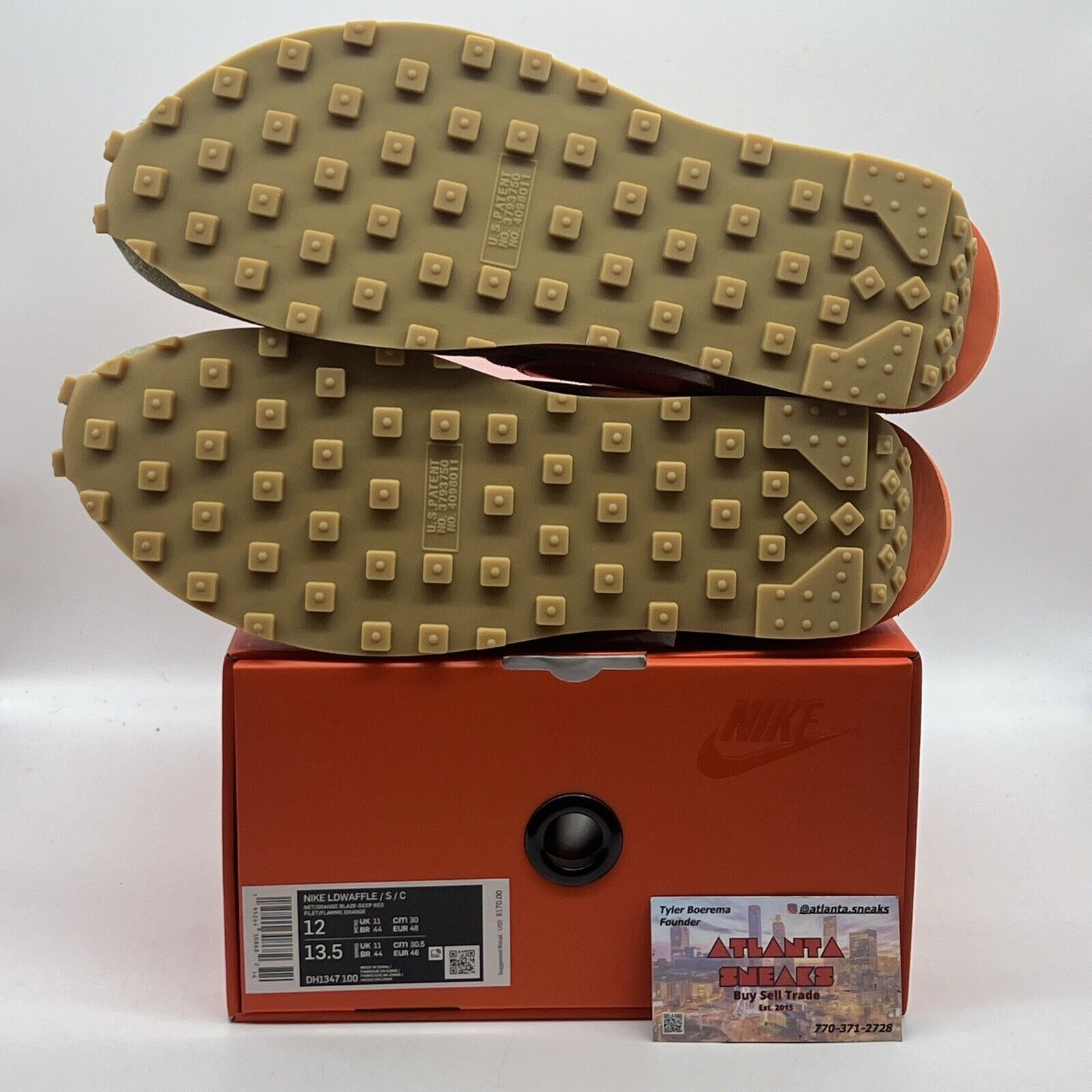 Size 12 - Nike LDWaffle Deep Red/Green Bean/Orange Blaze Brand New Og All