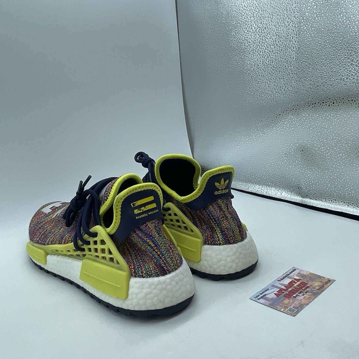 Size 9.5 - adidas Pharrell x NMD Trail Human Race Yellow White (AC7360)