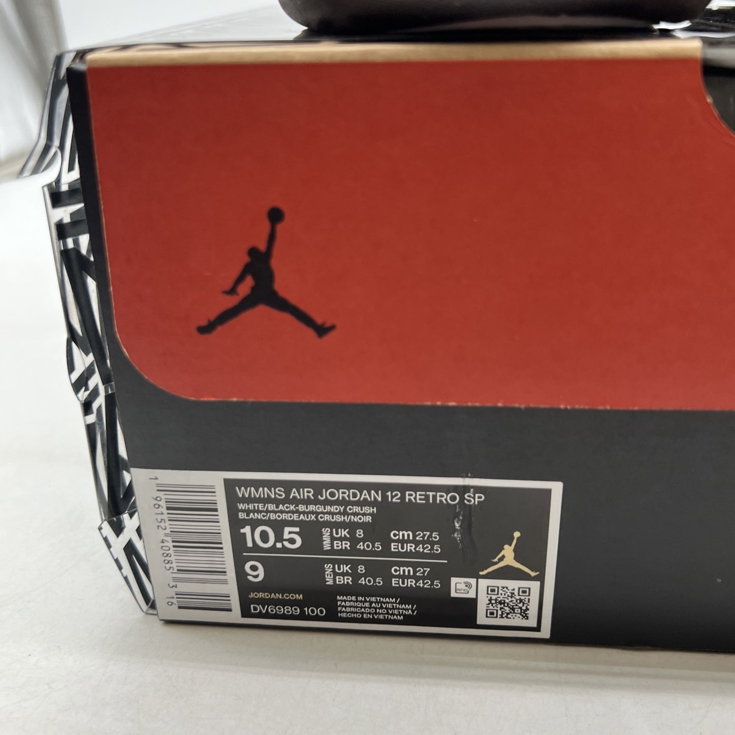 Size 10.5 - Air Jordan 12 Retro SP x A Ma Maniere Mid White W (DV6989-100)
