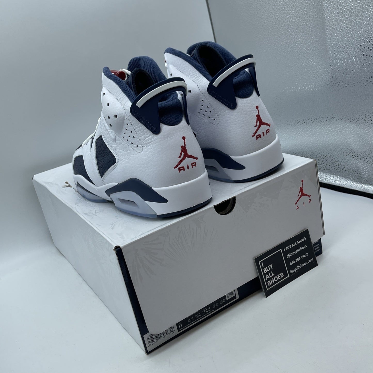 Size 11 - Air Jordan 6 Retro 2024 Olympic White Blue Leather (CT8529-164)
