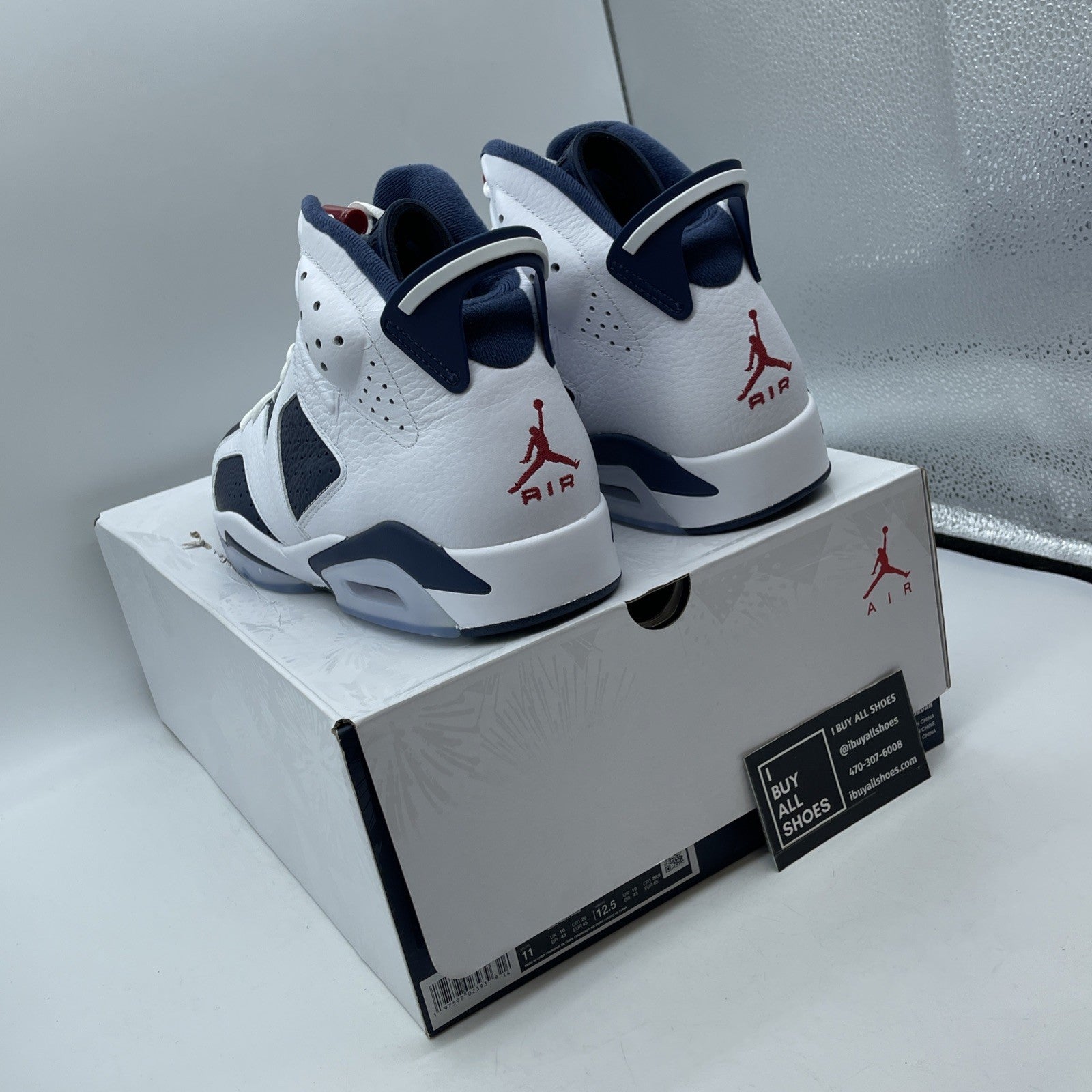 Size 11 - Air Jordan 6 Retro 2024 Olympic White Blue Leather (CT8529-164)