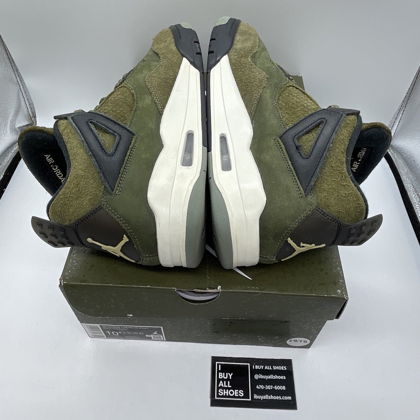 Size 10.5 - Air Jordan 4 SE Retro Low Craft - Olive (FB9927-200)