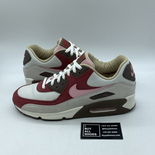 Size 12 - Nike DQM x Air Max 90 2021 Bacon Red Brown Suede Leather (CU1816-100)
