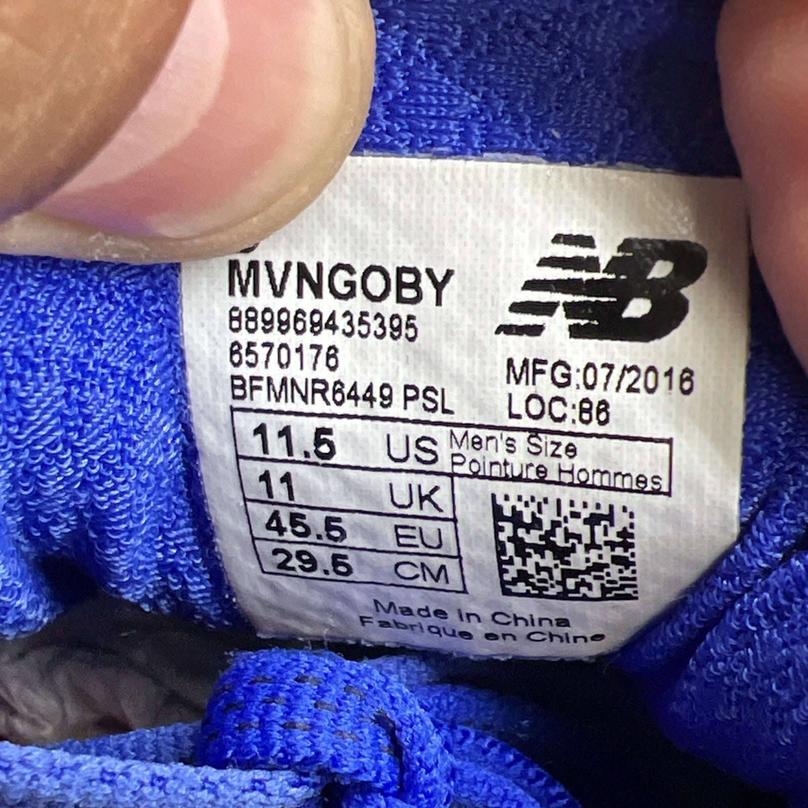 Size 11.5 - New Balance Vongo Fresh Foam Blue (MVNG0BY)