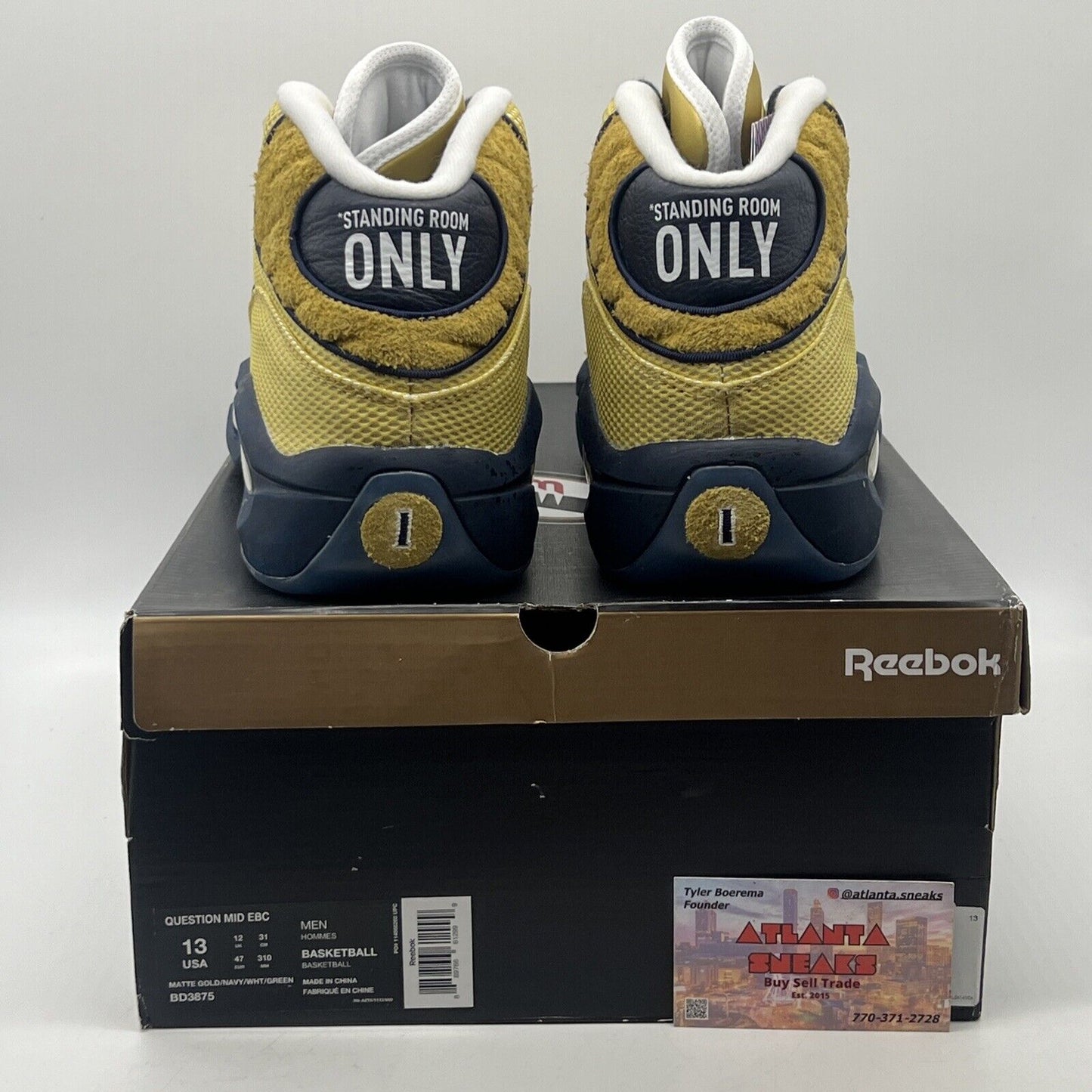 Size 13 - Reebok Question EBC Mid Rucker Park Navy Icey (BD3875)