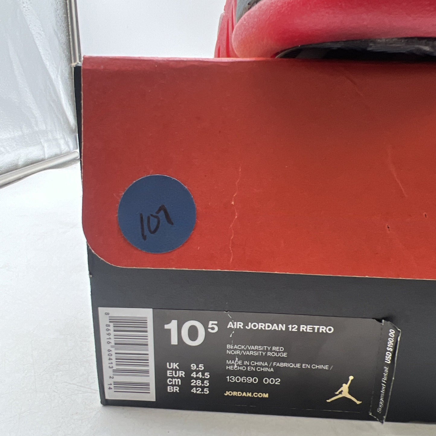Size 10.5 - Air Jordan 12 Retro Mid Flu Game (130690-002)