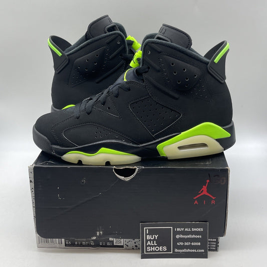 Size 8.5 - Air Jordan 6 Retro Electric Green 2021 Black Suede (CT8529-003)