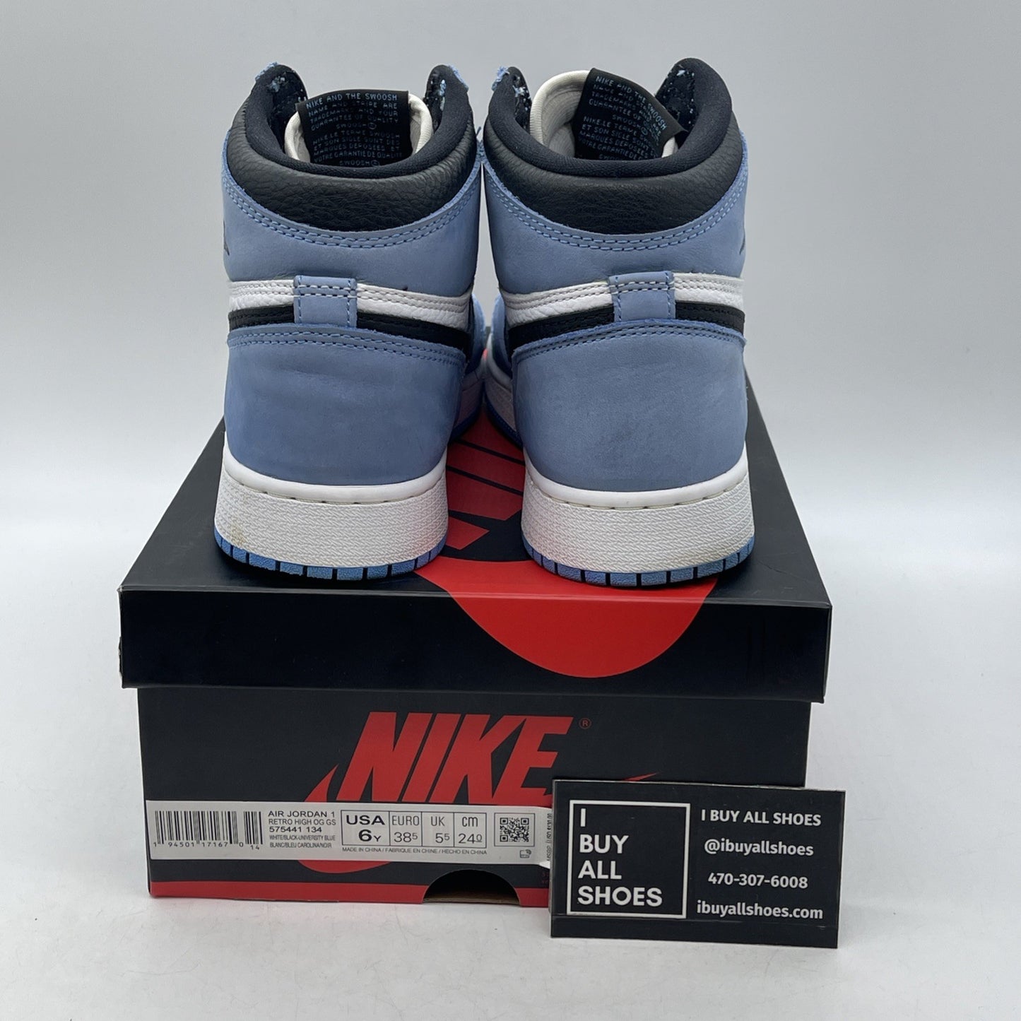 Size 6 - Air Jordan 1 Retro OG High University Blue (575441-134)