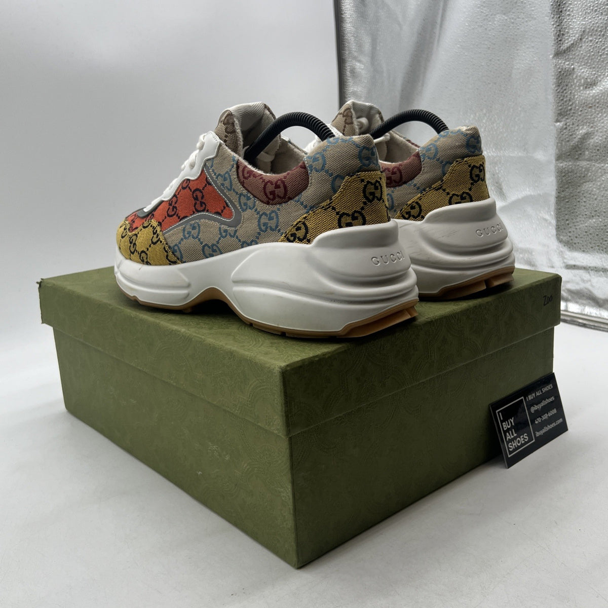 Size 8G - Gucci GG Rhyton Sneakers Multicolor Canvas Fabric