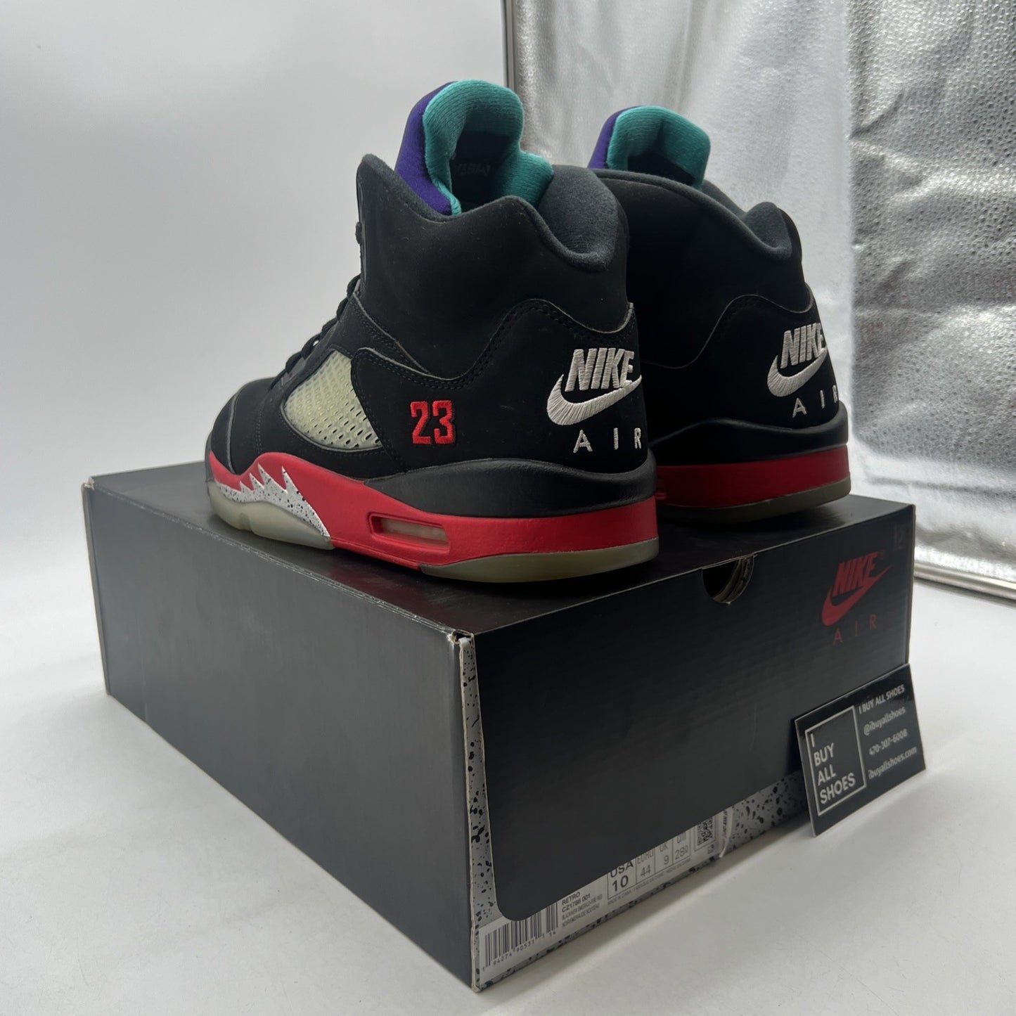 Size 10 - Air Jordan 5 Retro Top 3 Black 2020 (CZ1786-001)