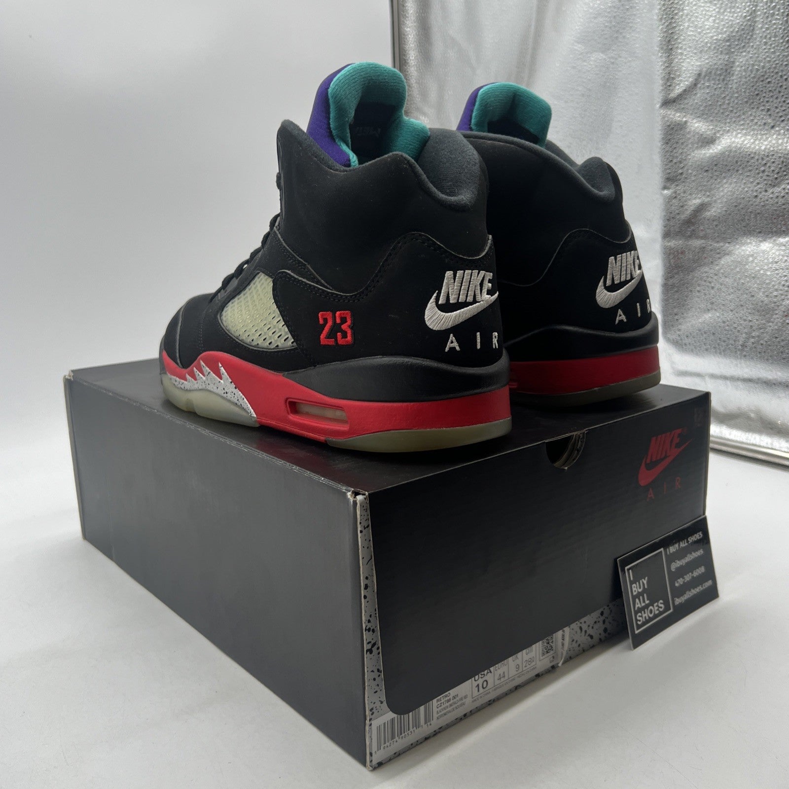 Size 10 - Air Jordan 5 Retro Top 3 Black 2020 (CZ1786-001)
