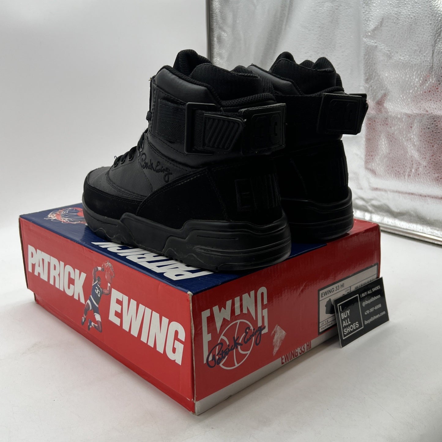 Size 8.5 - PATRICK EWING ATHLETICS 33 HI x ORION REBOUND Black/Black 1RBE001-001