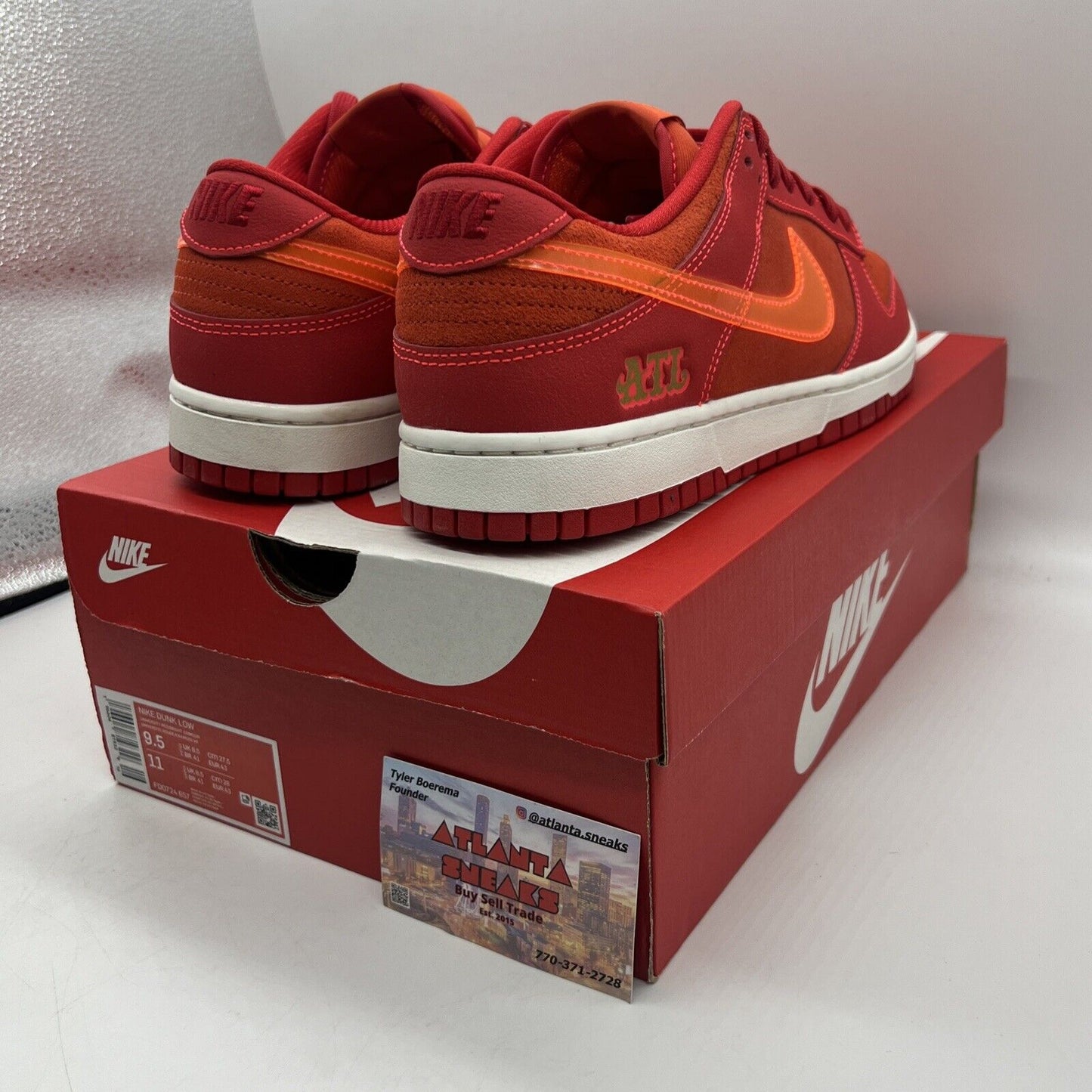 Size 9.5 - Nike Dunk Low Atlanta 2023 Brand New Og All