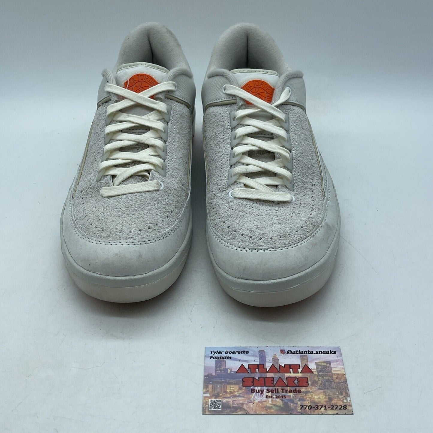 Size 8.5 - Shelflife x Air Jordan 2 Retro Low White Orange Suede (DV7128-110)