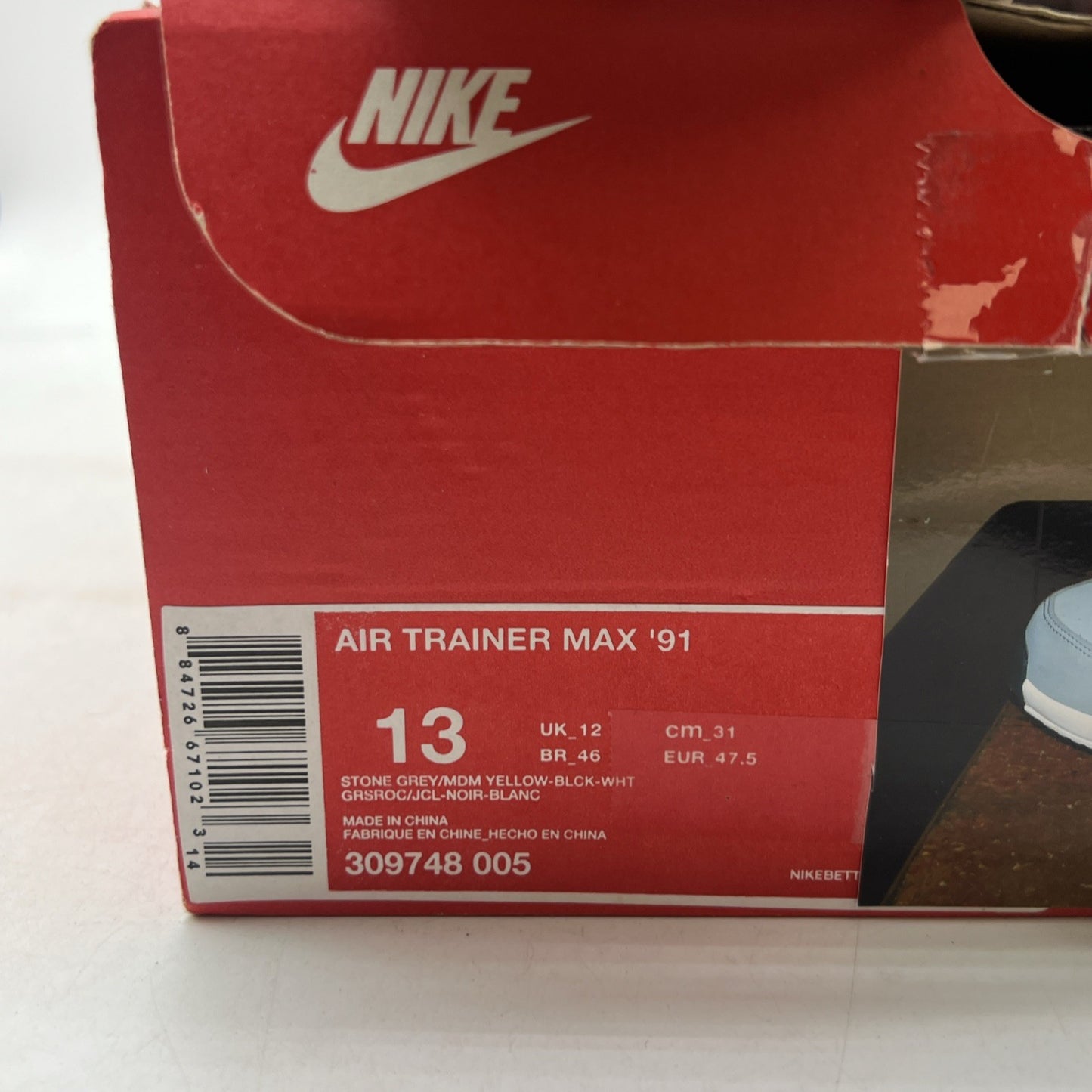 Size 13 - Nike Air Trainer Max 91 Gray (309748-005)
