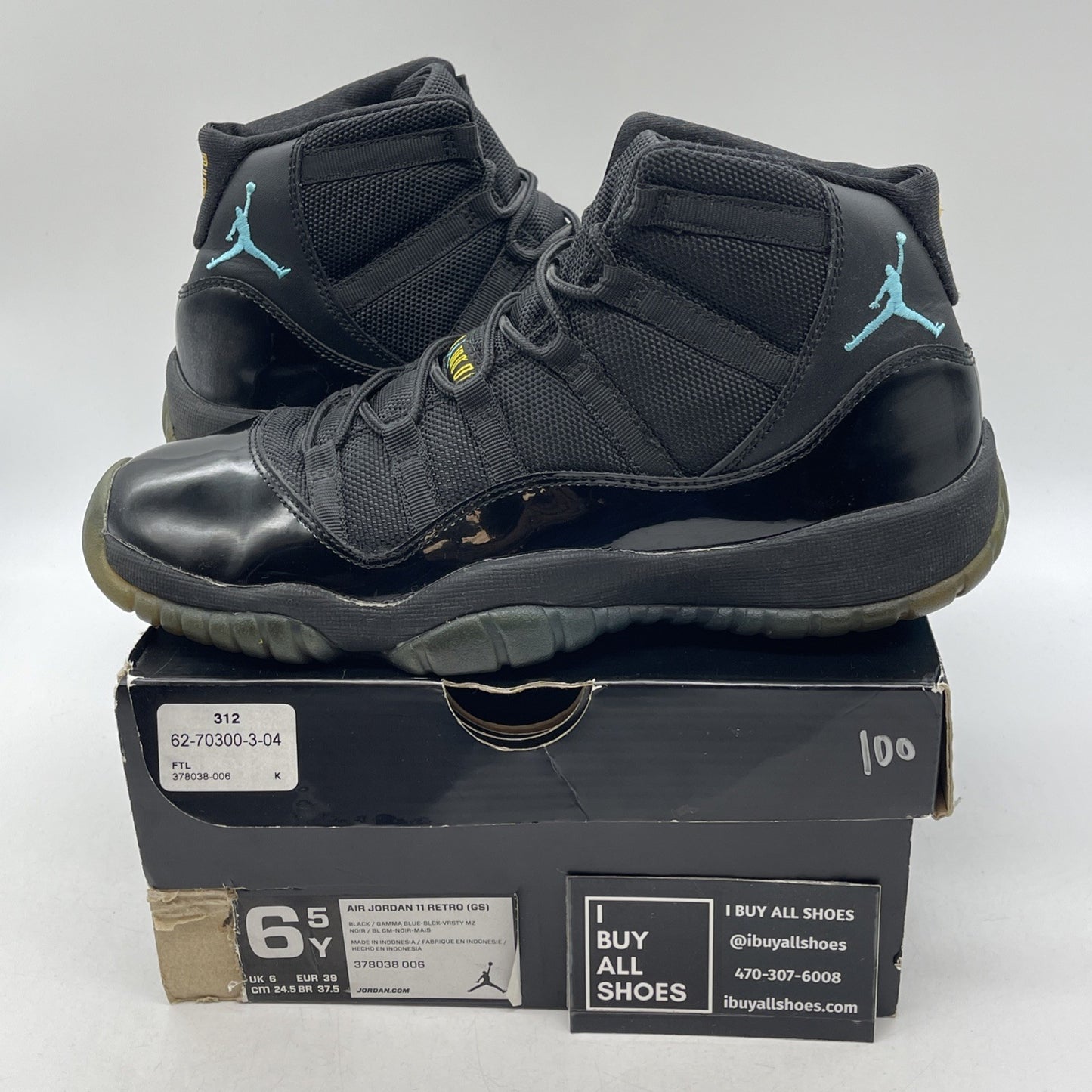 Size 6.5 - Air Jordan 11 Retro High Gamma Blue (378038-006)