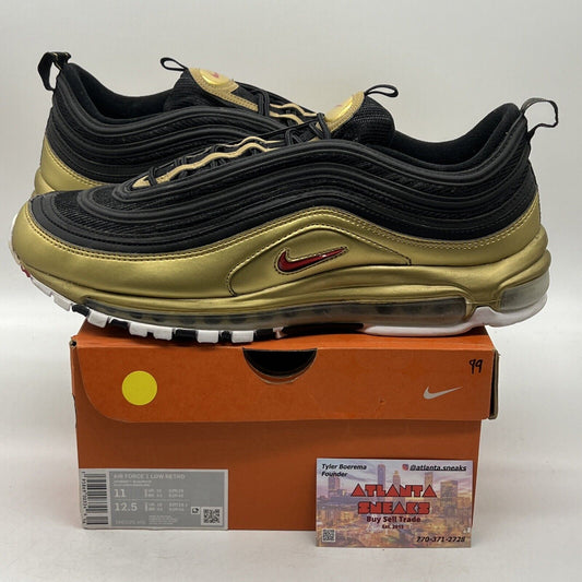 Size 12 - Nike Air Max 97 QS B-Sides Metallic Gold Black (AT5458-002)