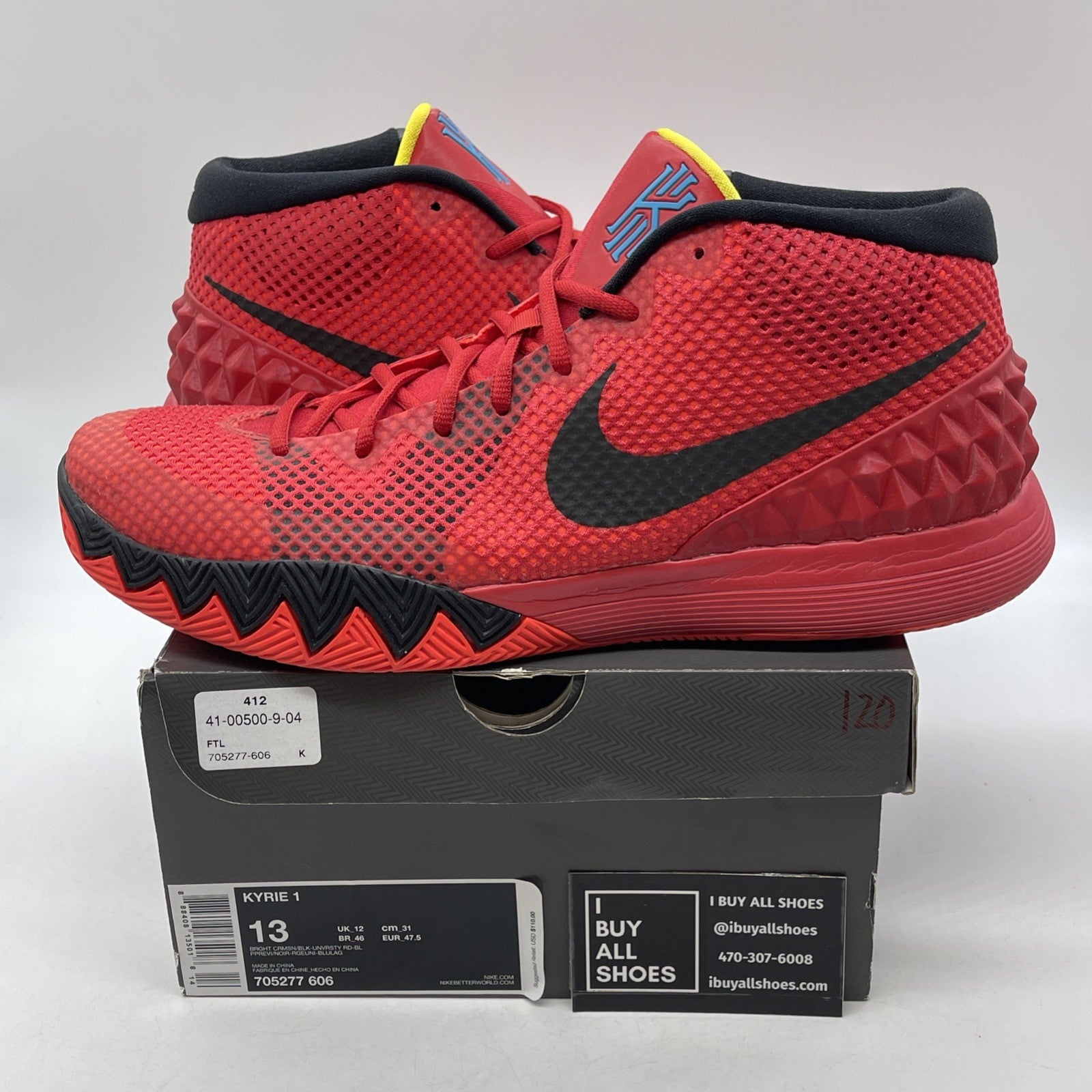 Size 13 - Nike Kyrie 1 Deceptive Red (705277-606)