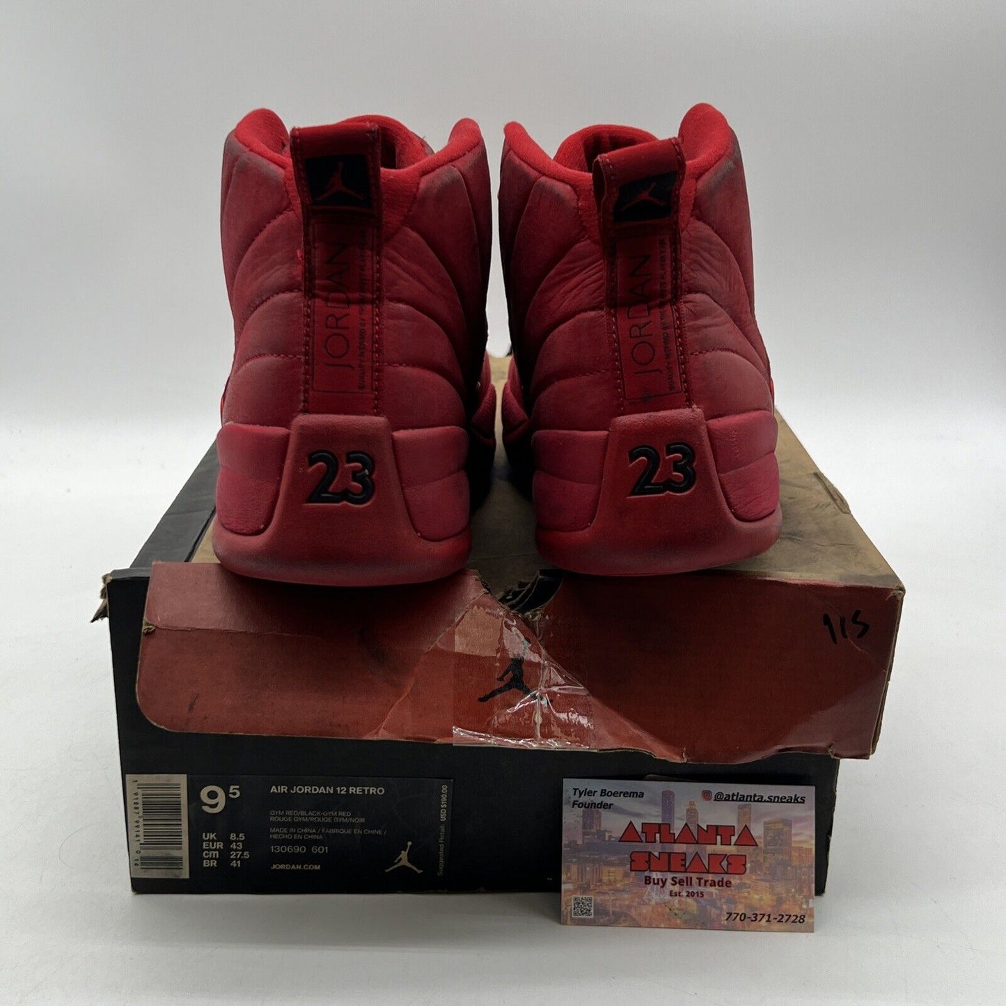 Size 9.5 - Air Jordan 12 Retro Gym Red (130690-601)