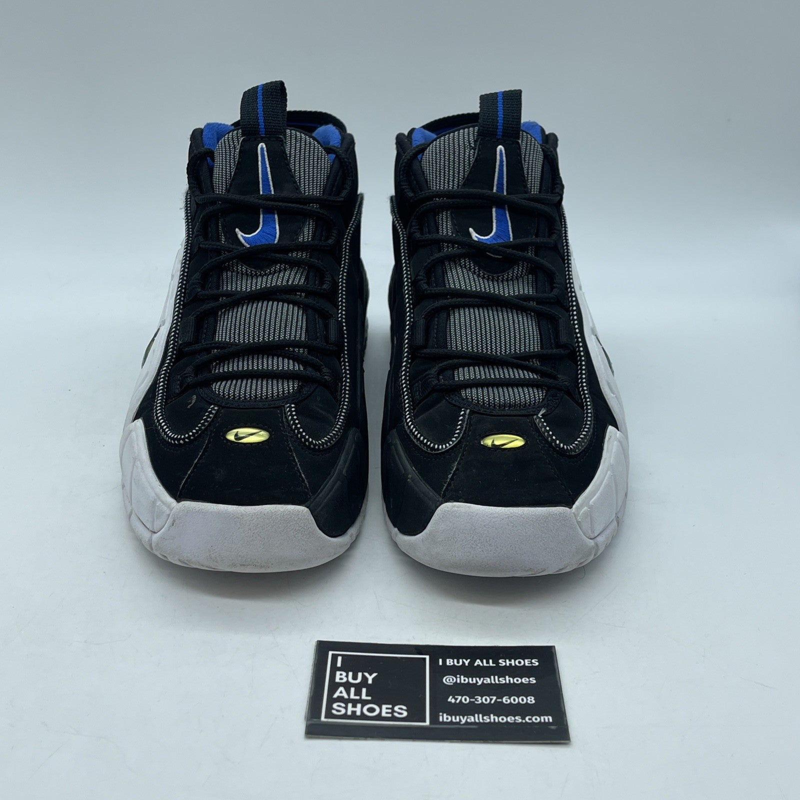 Size 9 - Nike Air Max Penny 1 2011 Orlando Black Blue Suede (311089-001)