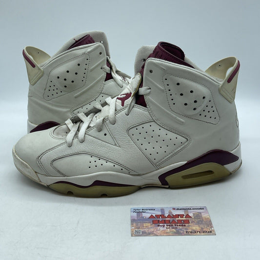 Size 11 - Air Jordan 6 Retro 2015 Maroon Tan Leather (384664-116)