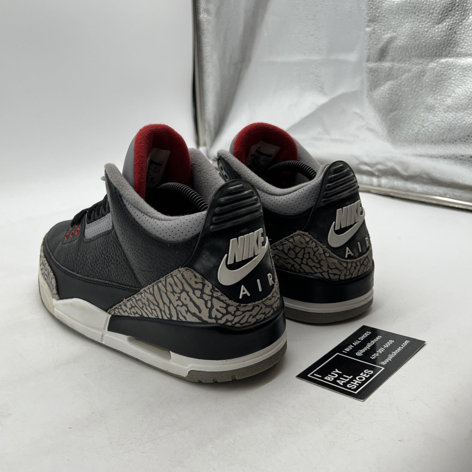 Size 9.5 - Air Jordan 3 Retro OG Mid Black Cement (854262-001)