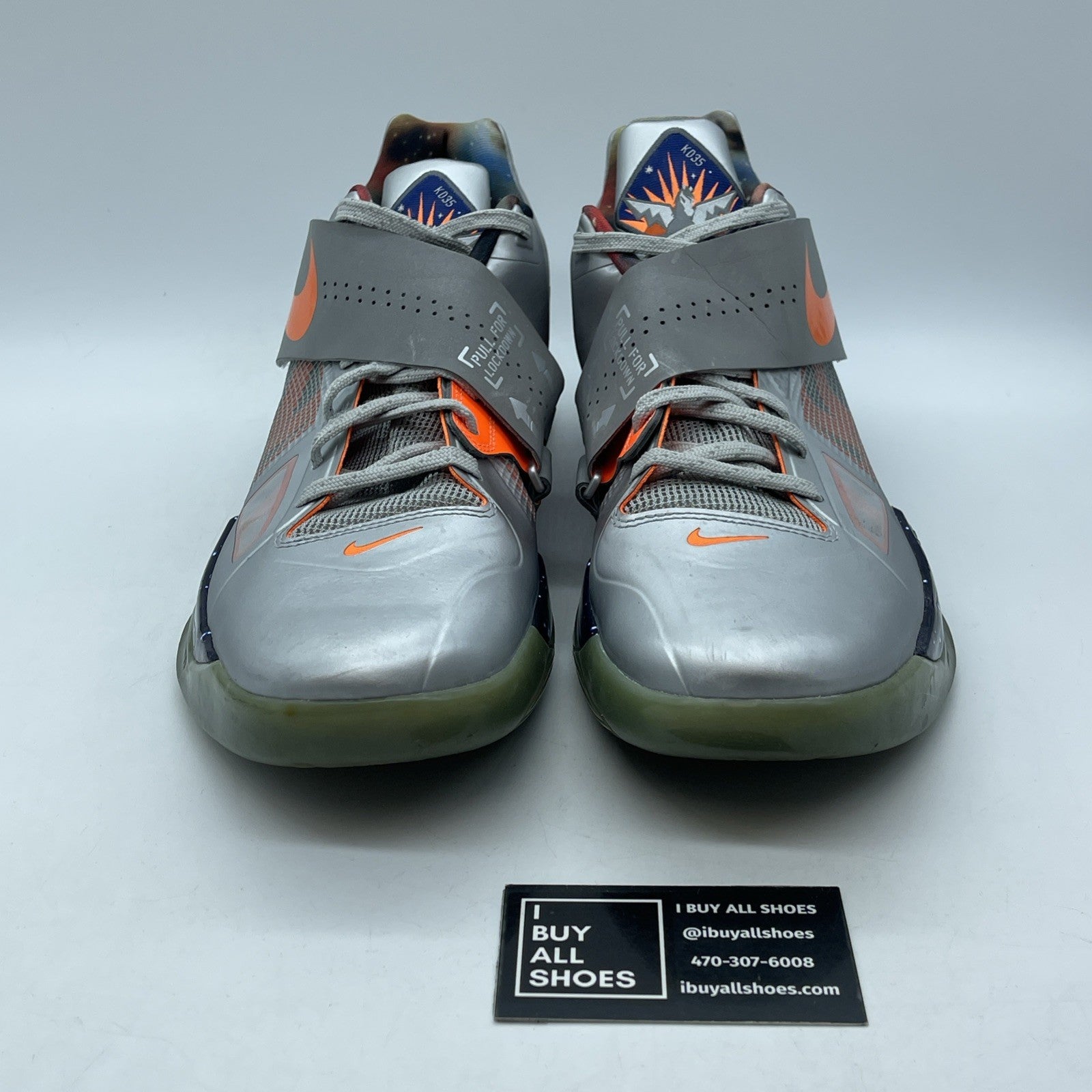 Size 13 - Nike Zoom KD 4 2012 All Star - Galaxy Grey Orange Suede (520814-001)