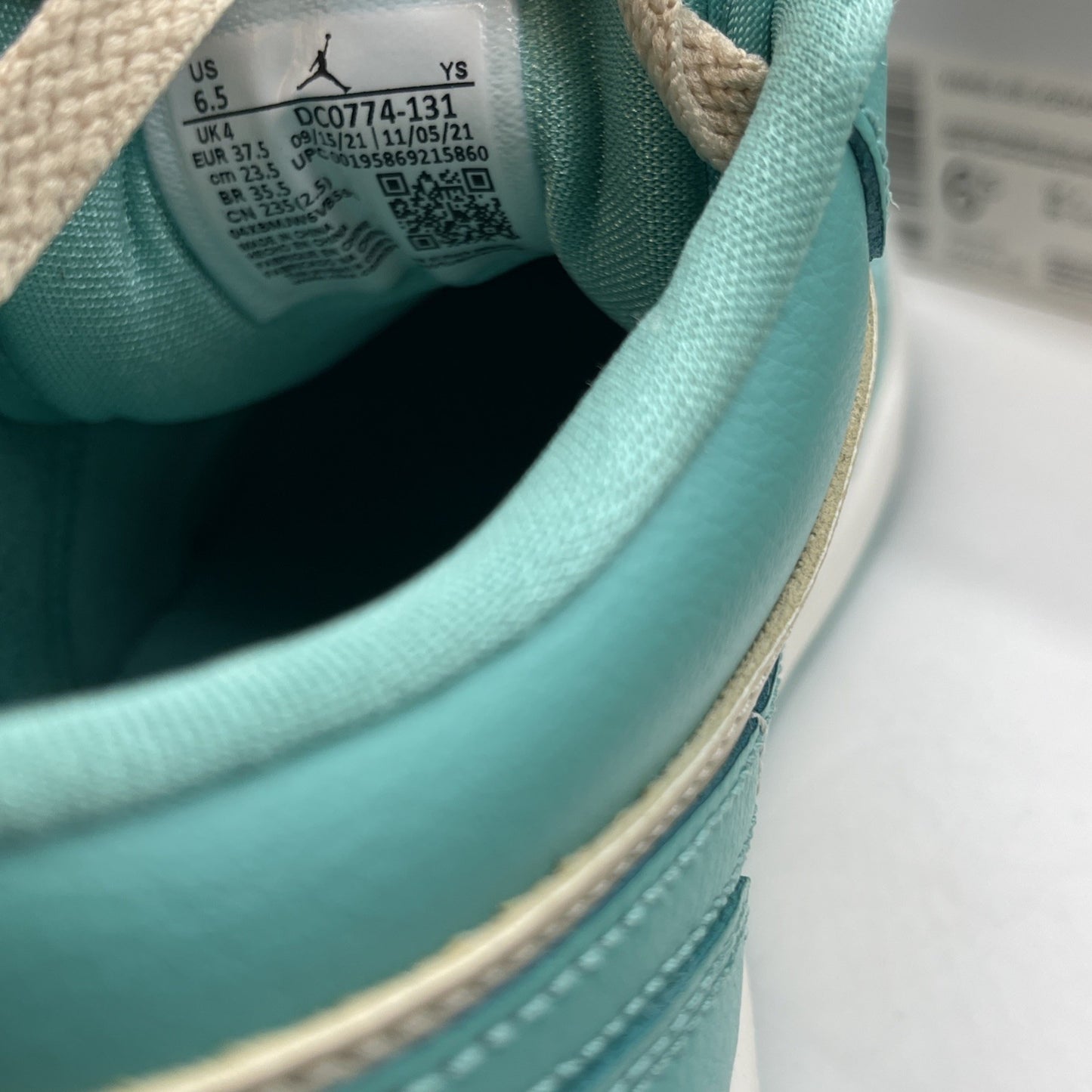 Size 6.5W - Nike Air Jordan 1 Low Washed Tropical Teal  Leather (DC0774-131)