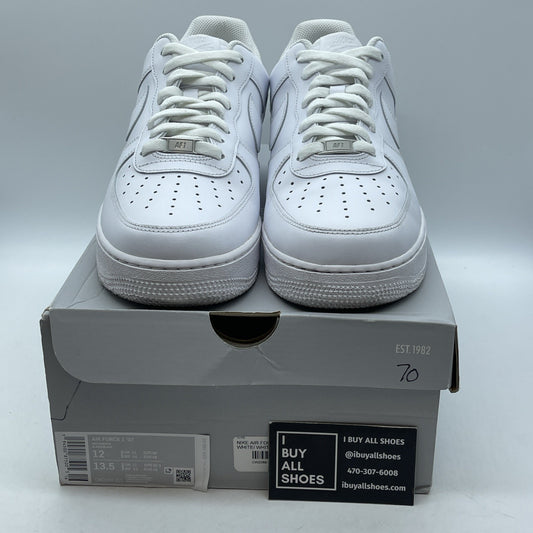Size 12 - Nike Air Force 1 '07 Low Triple White Leather (CW2288-111)