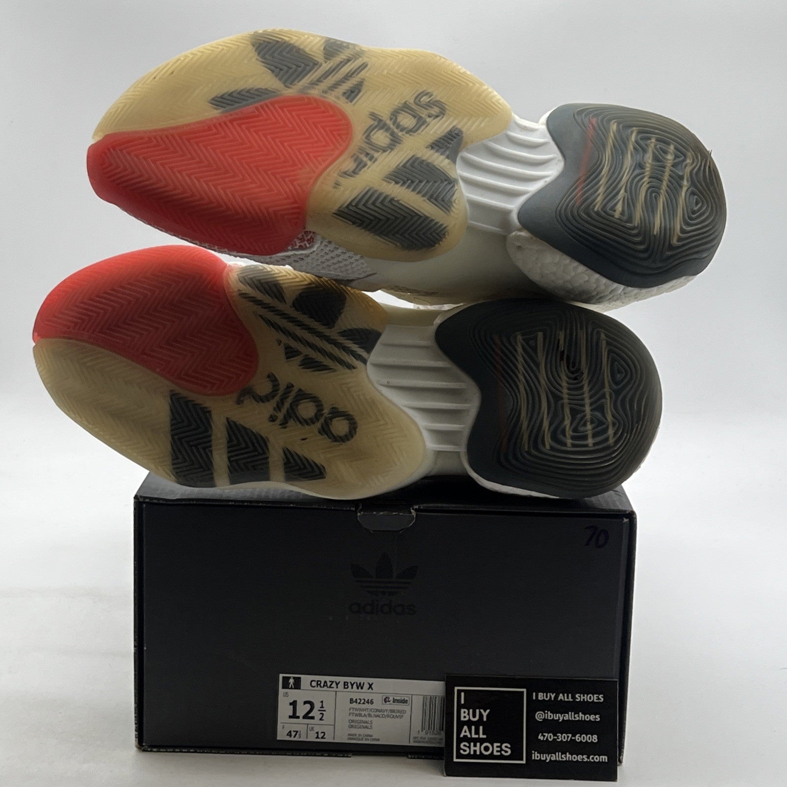 Size 12 - adidas Crazy BYW X Cloud White (B42246)