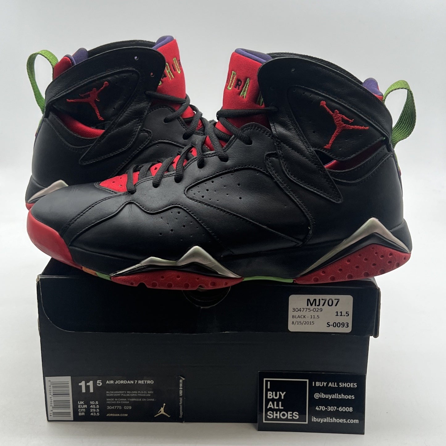 Size 11.5 - Air Jordan 7 Retro Marvin the Martian (304775-029)