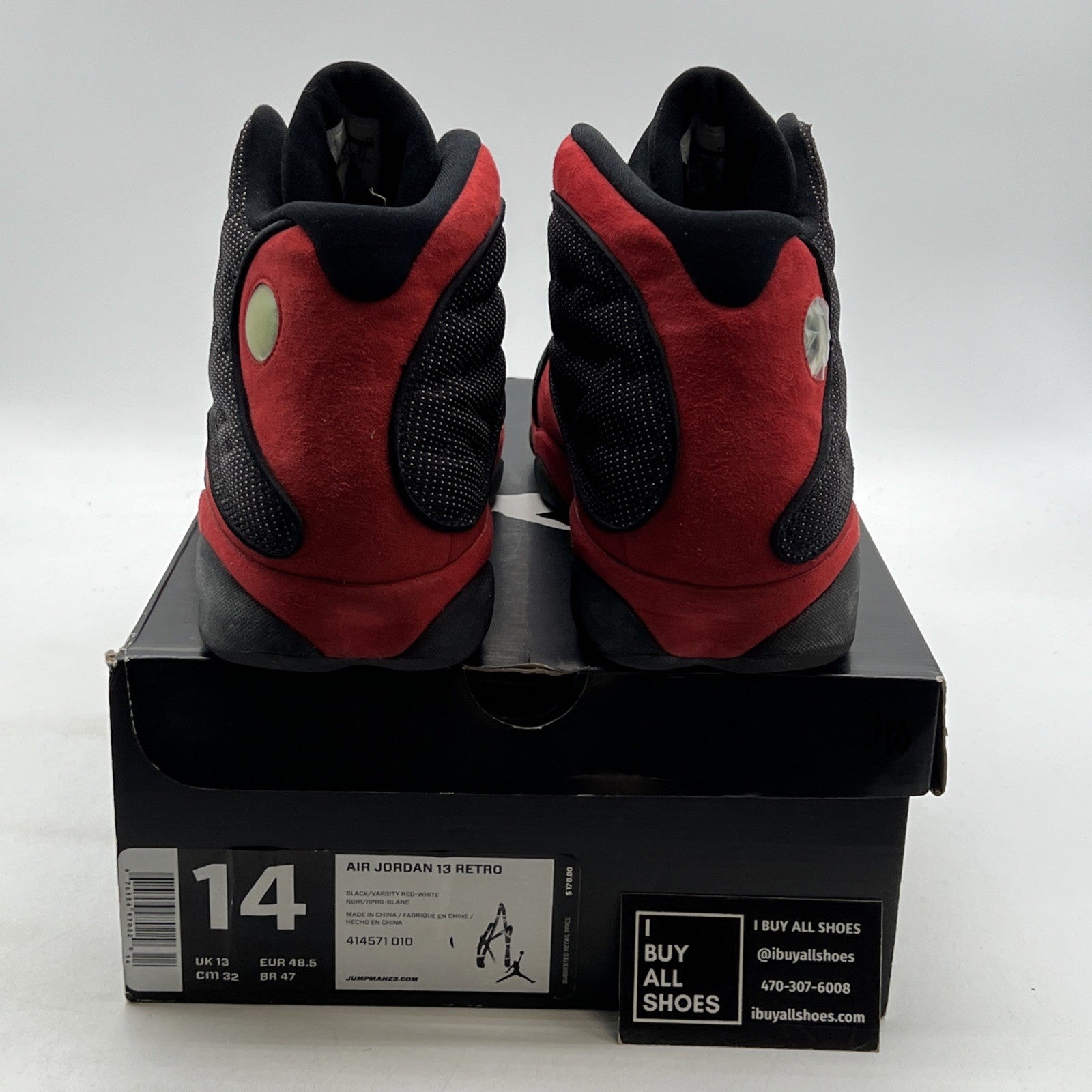 Size 14 - Air Jordan 13 Retro 2013 Bred (414571-010)