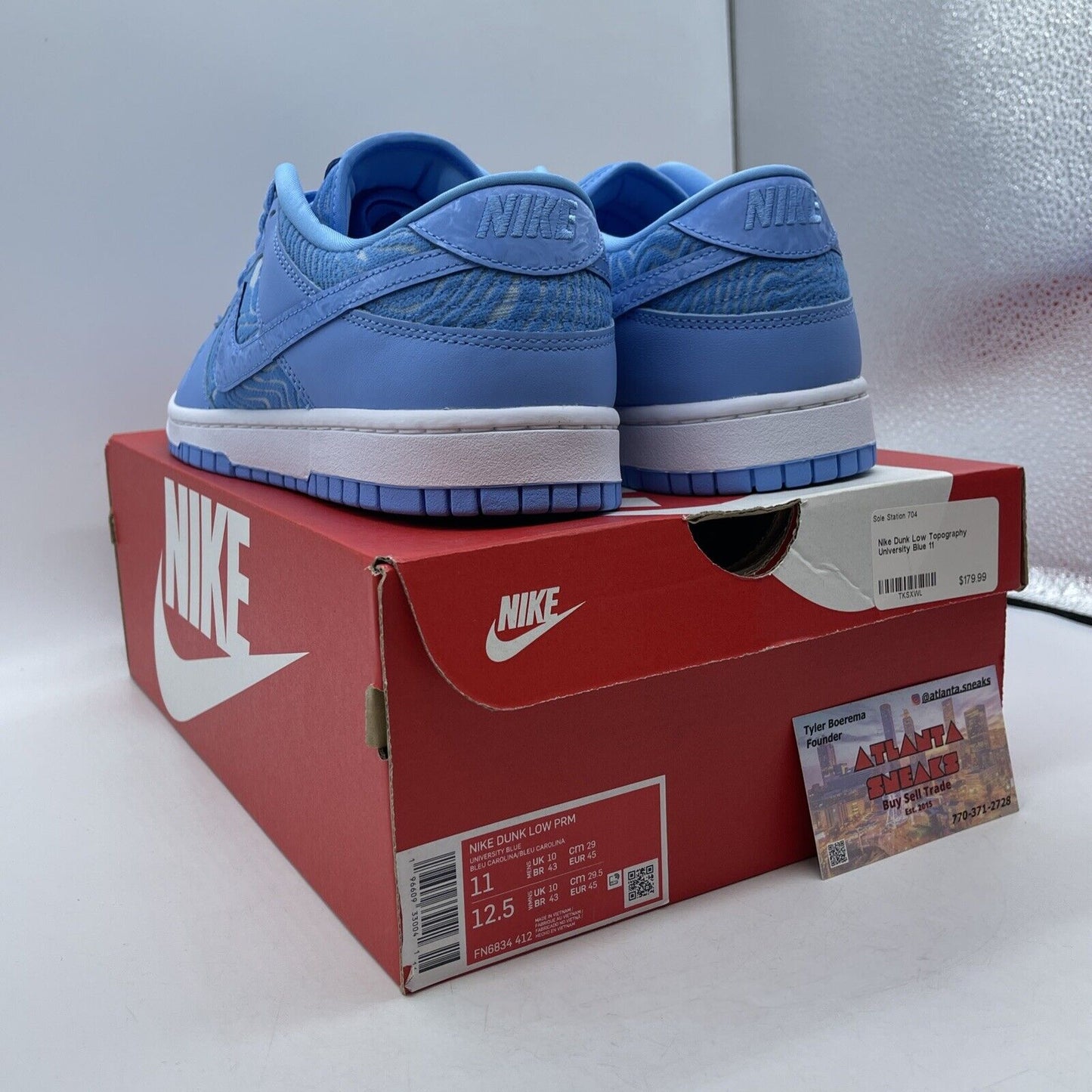 Size 11 - Nike Dunk Premium Low Topography - University Blue White (FN6834-412)