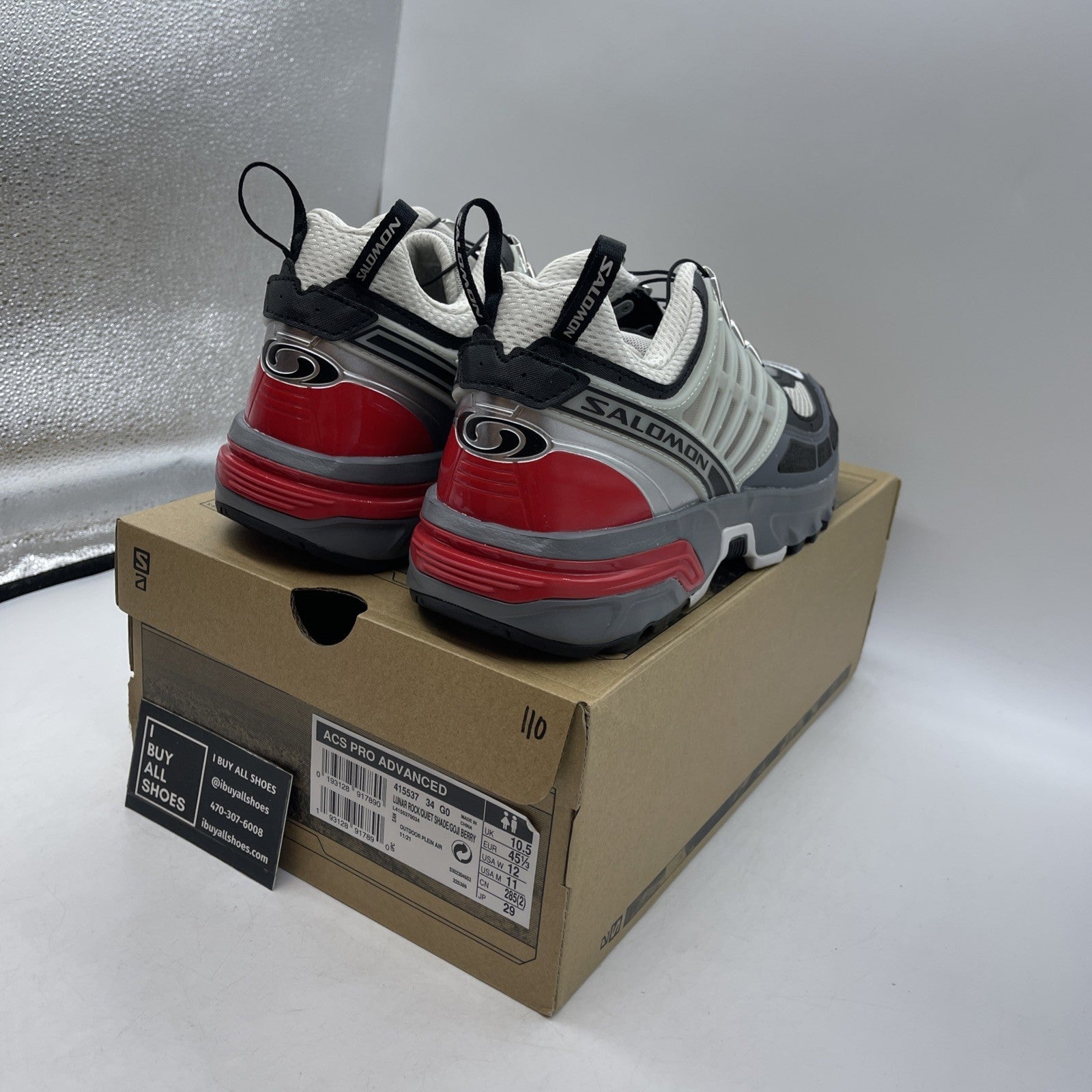 Size 11 - Salomon ACS Pro Advanced Goji Berry Grey (415537-34)