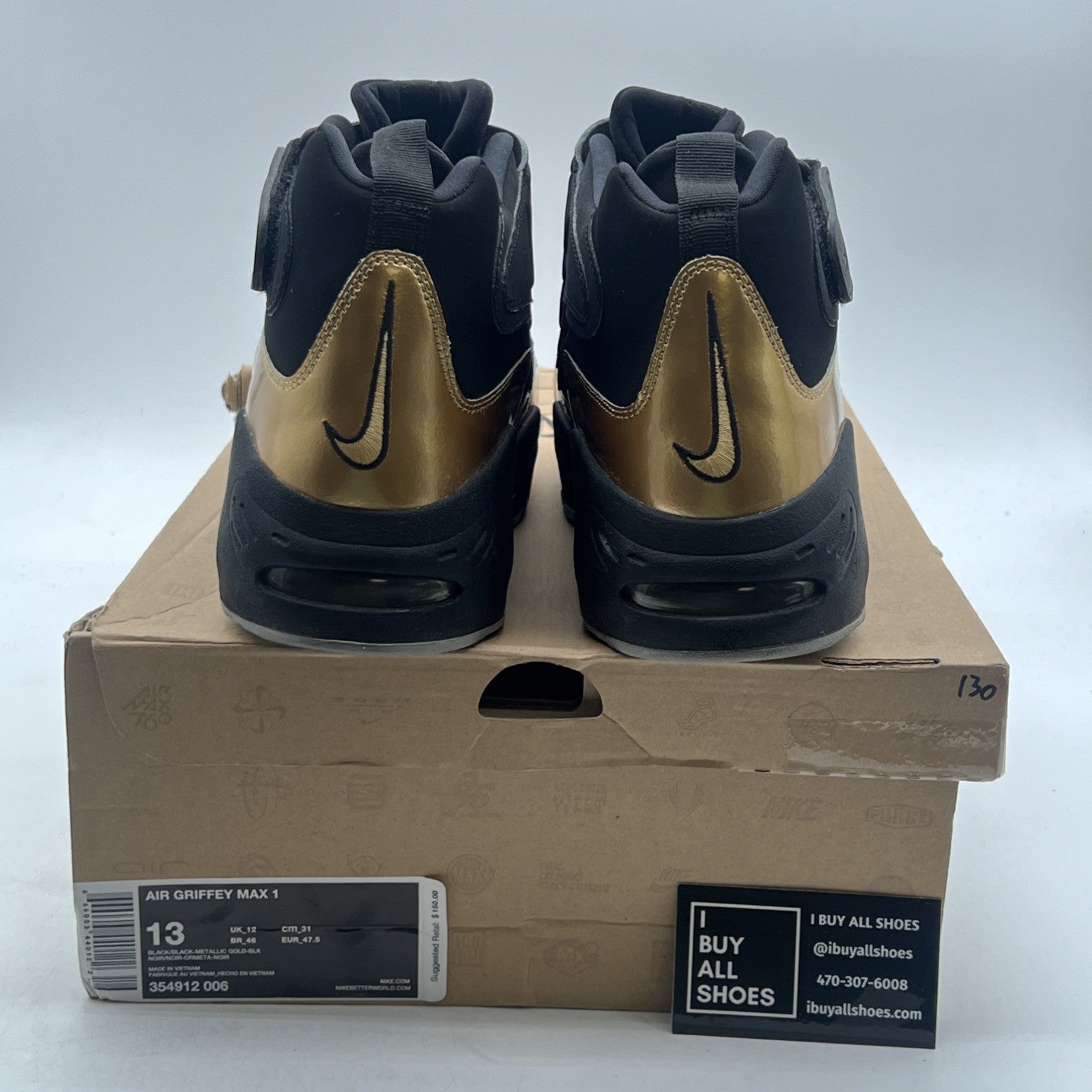Size 13 - Nike Air Griffrey Max 1 Black (354912-006)
