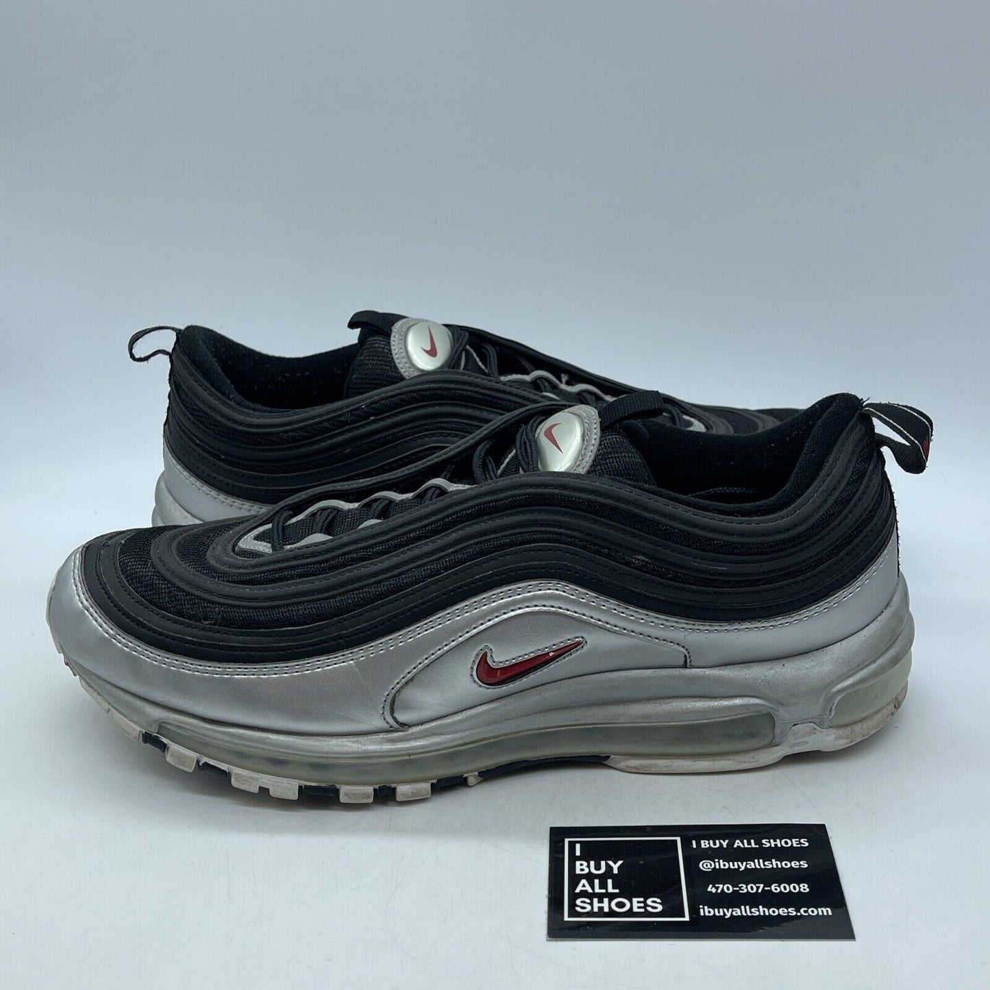 Size 12 - Nike Air Max 97 QS B-Sides Metallic Silver Black Red (AT5458-001)